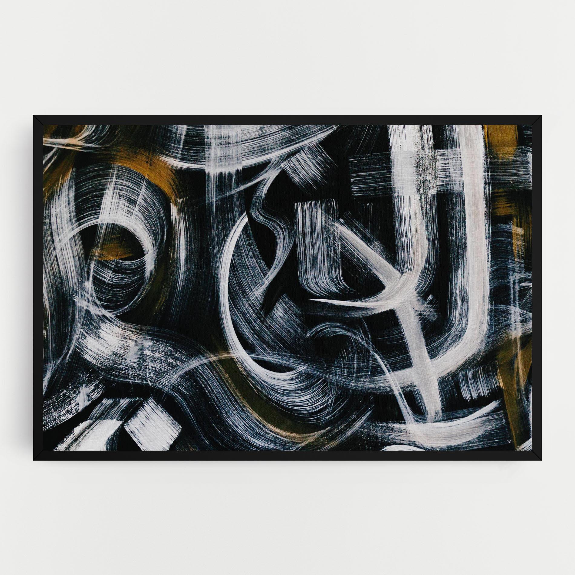 Leinwandbild White Brush Lines mockup 0