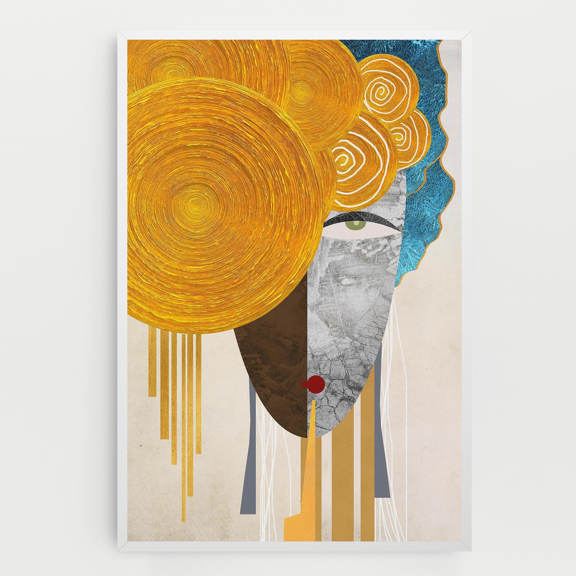 Leinwandbild Abstract Grey Face 1 mockup 0