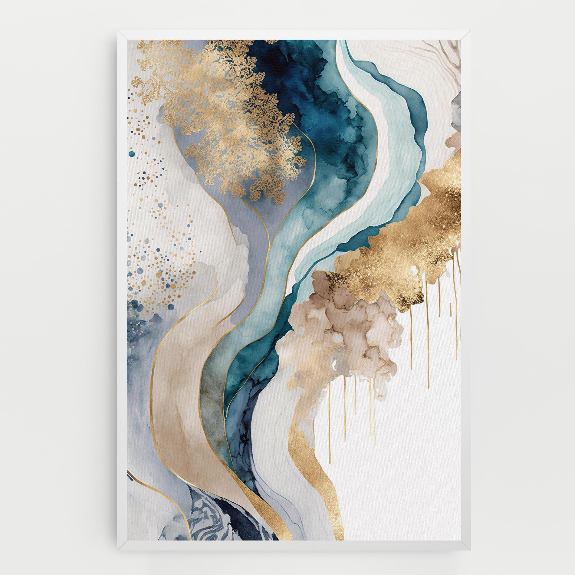 Leinwandbild Light Blue Waves mockup 0