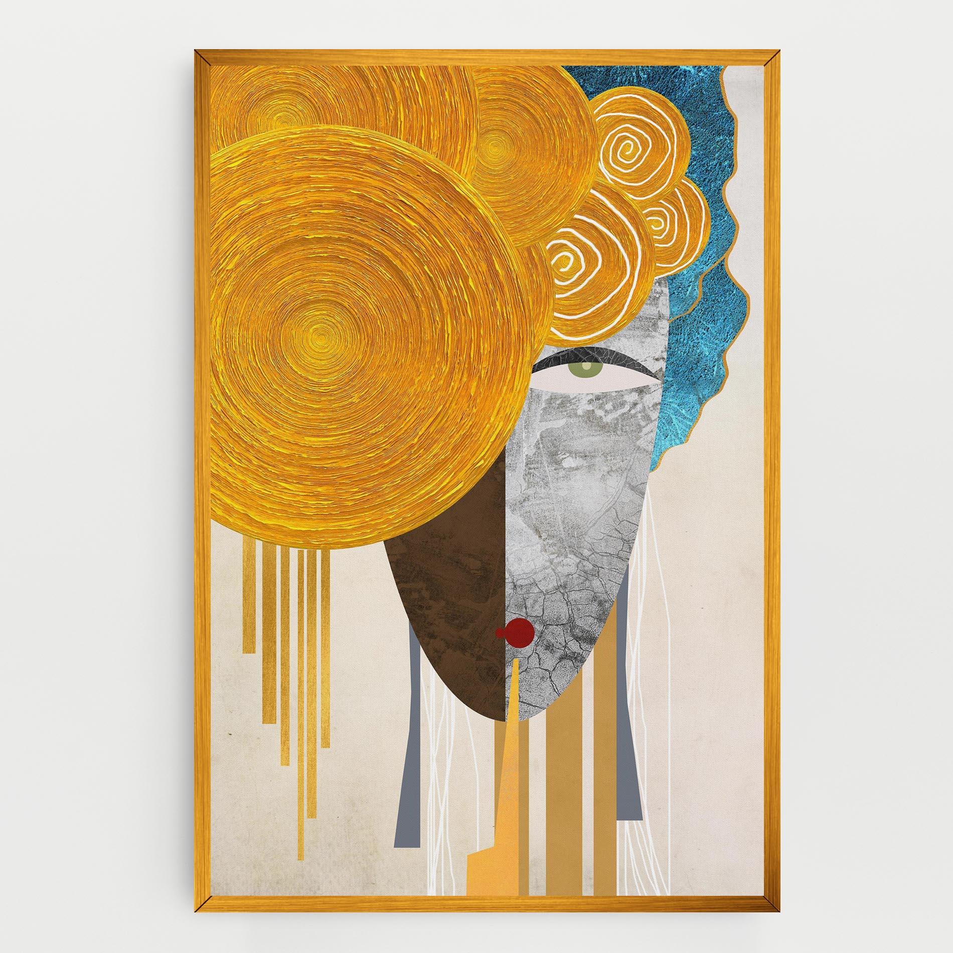 Leinwandbild Abstract Grey Face 1 mockup 0