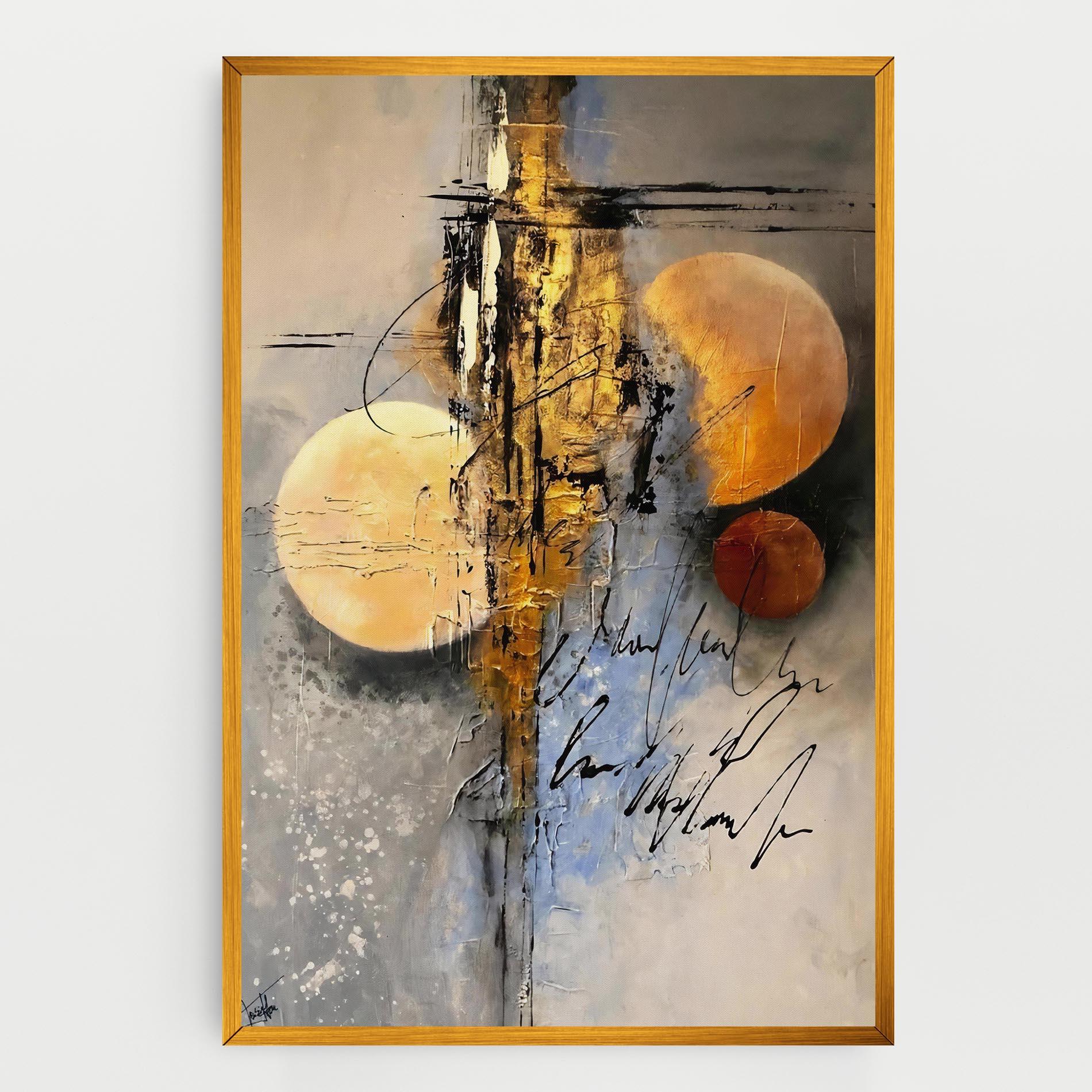 Leinwandbild Abstract Moons mockup 0