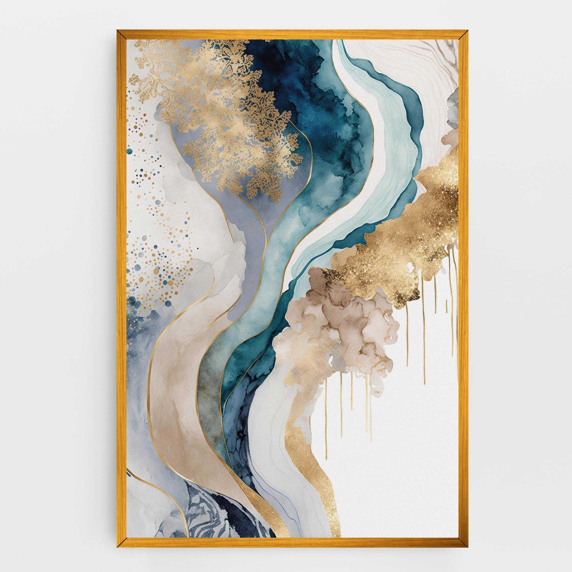 Leinwandbild Light Blue Waves mockup 0