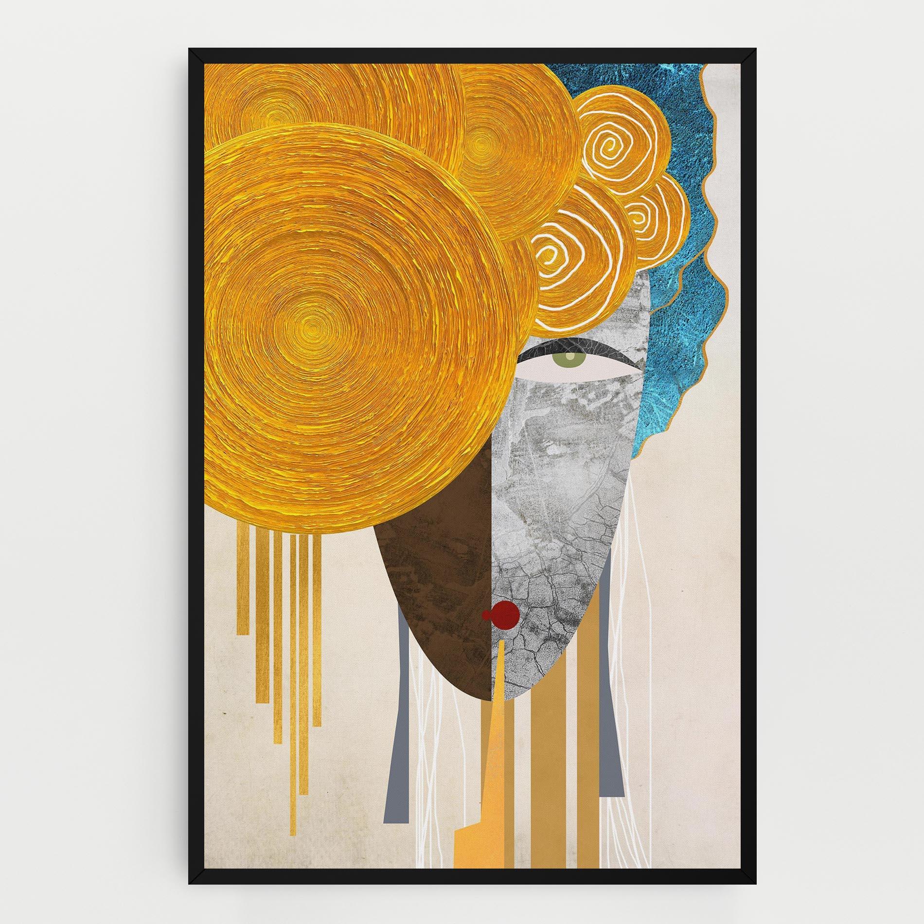 Leinwandbild Abstract Grey Face 1 mockup 0