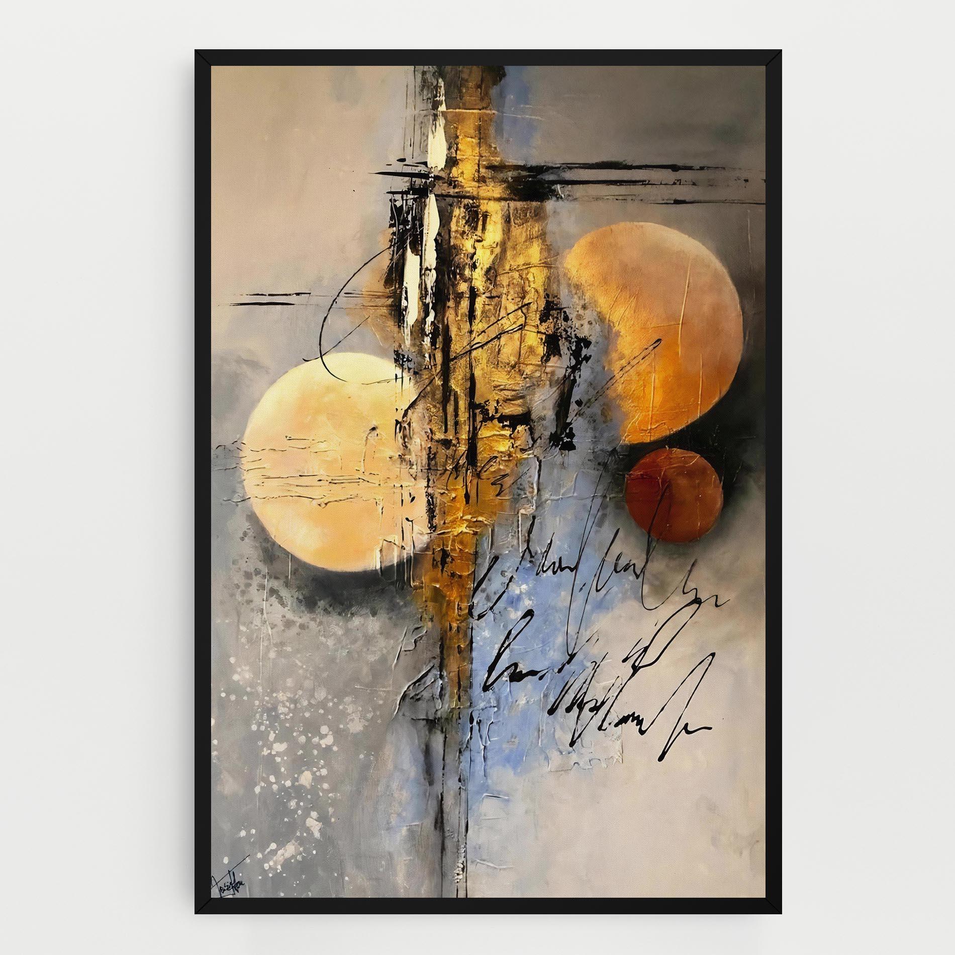 Leinwandbild Abstract Moons mockup 0