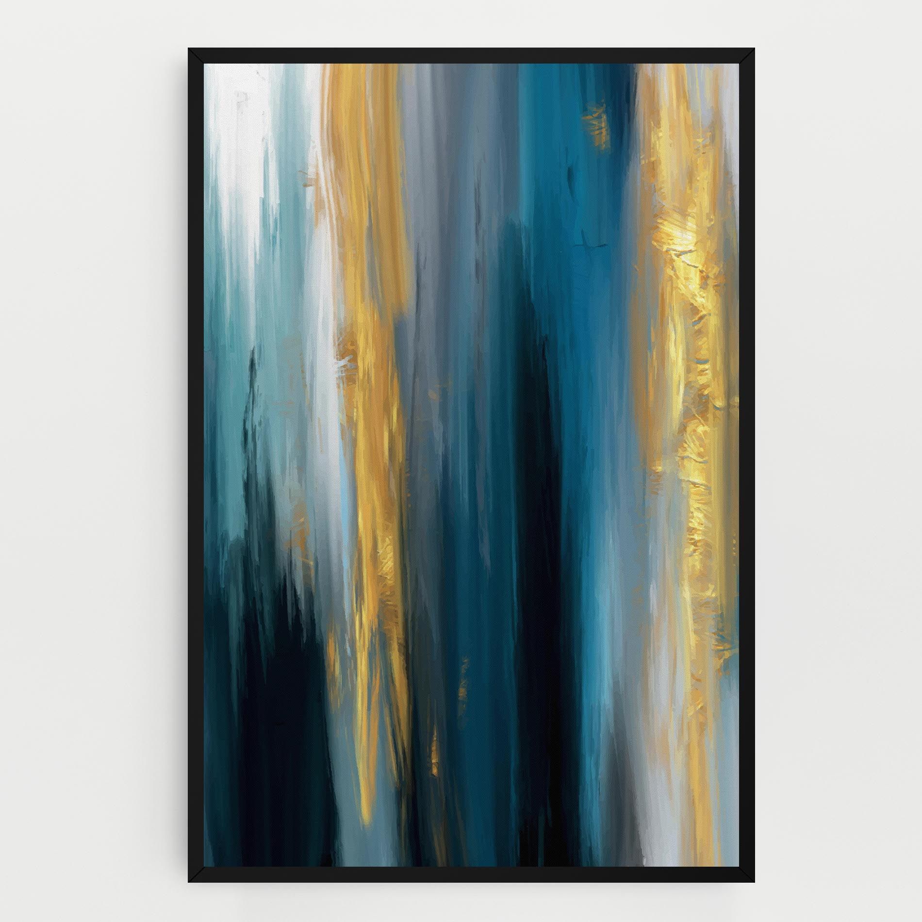 Golden Black Blue Art mockup 0