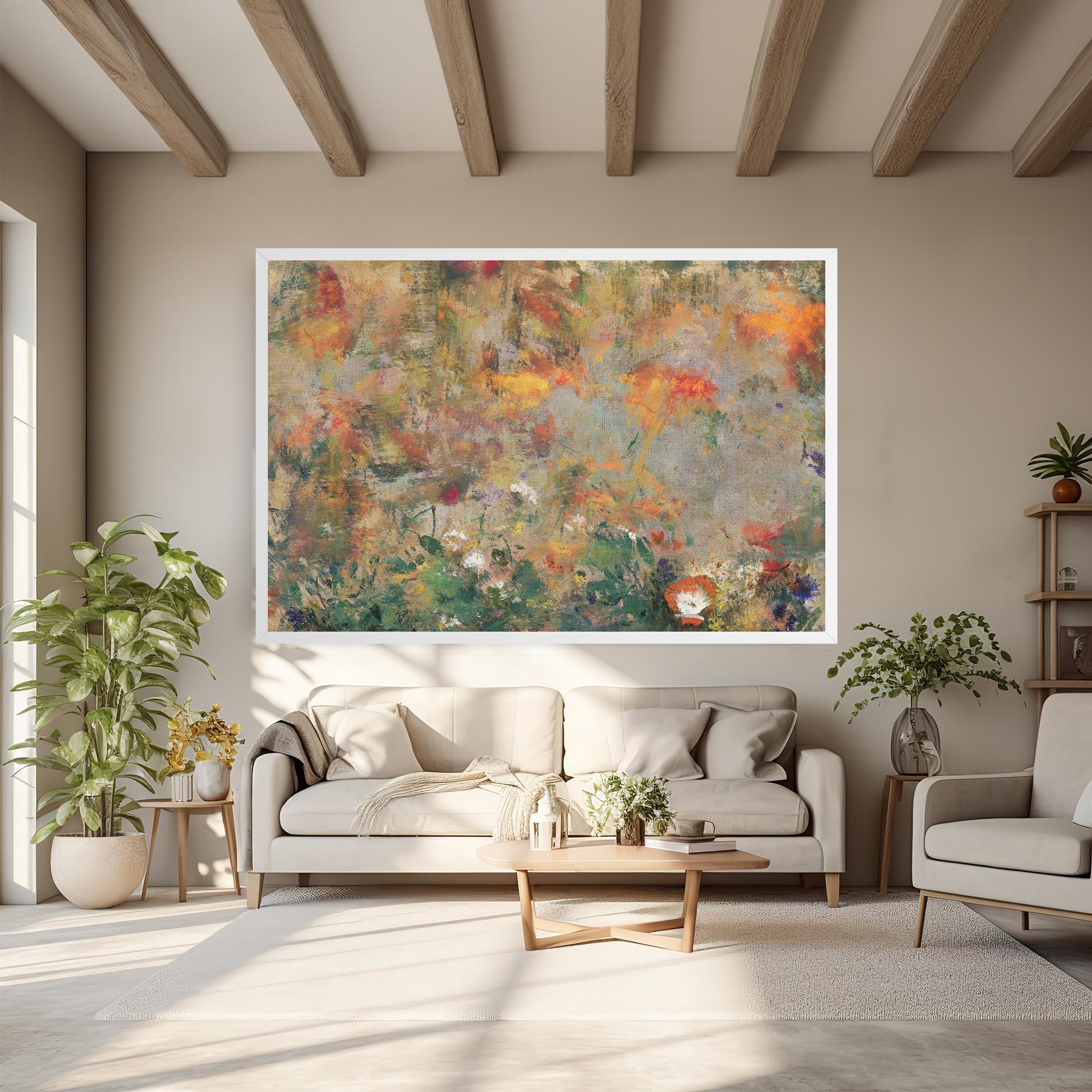 Leinwandbild Abstract Flowers mockup 6