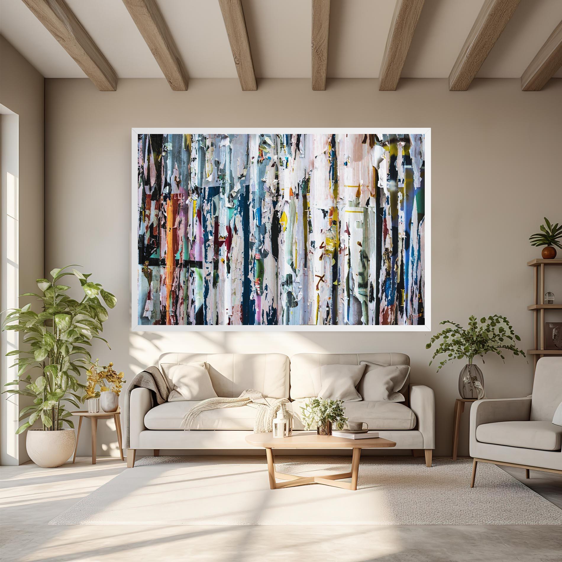 Leinwandbild Abstract Torn Paper mockup 6