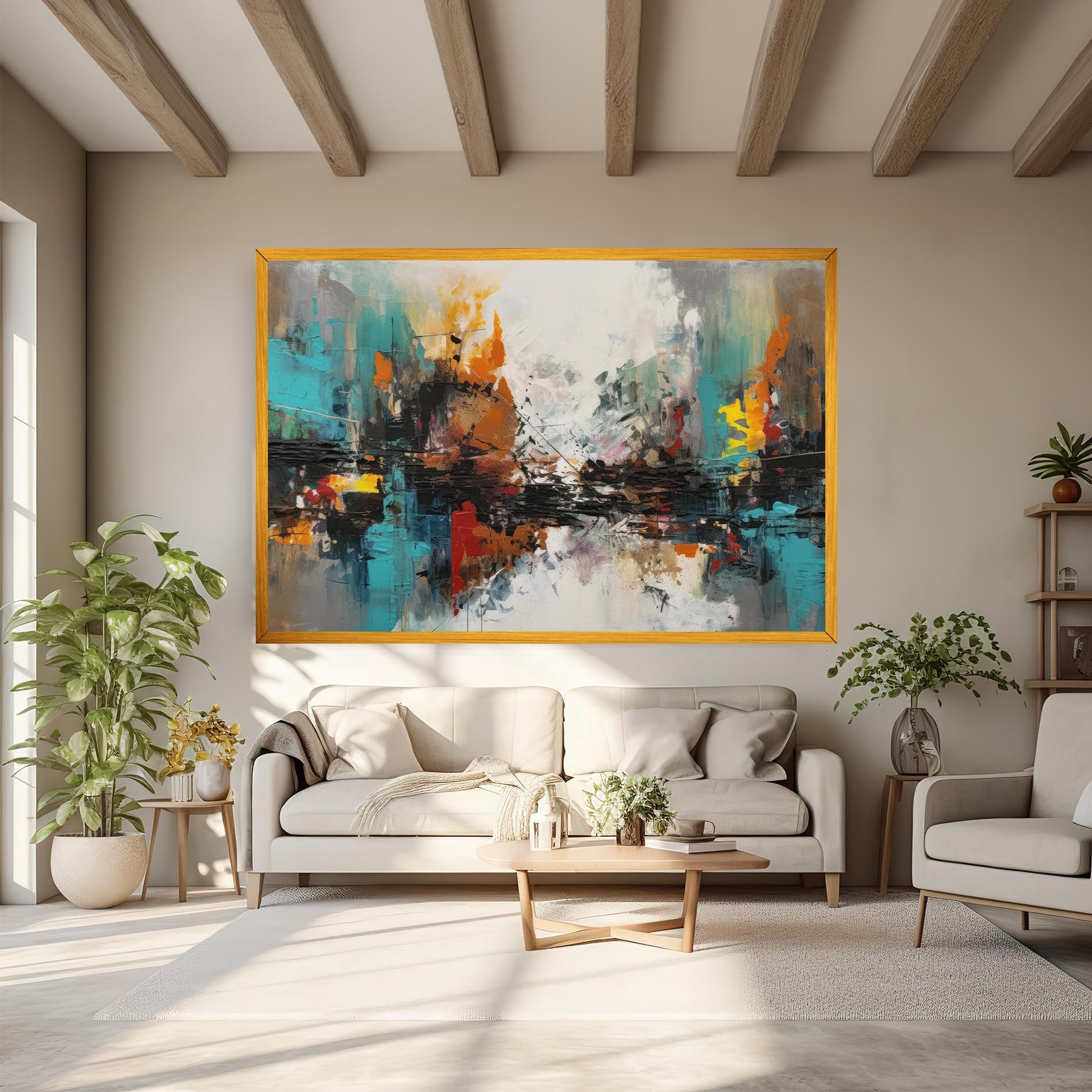 Abstract City Painting mockup 6