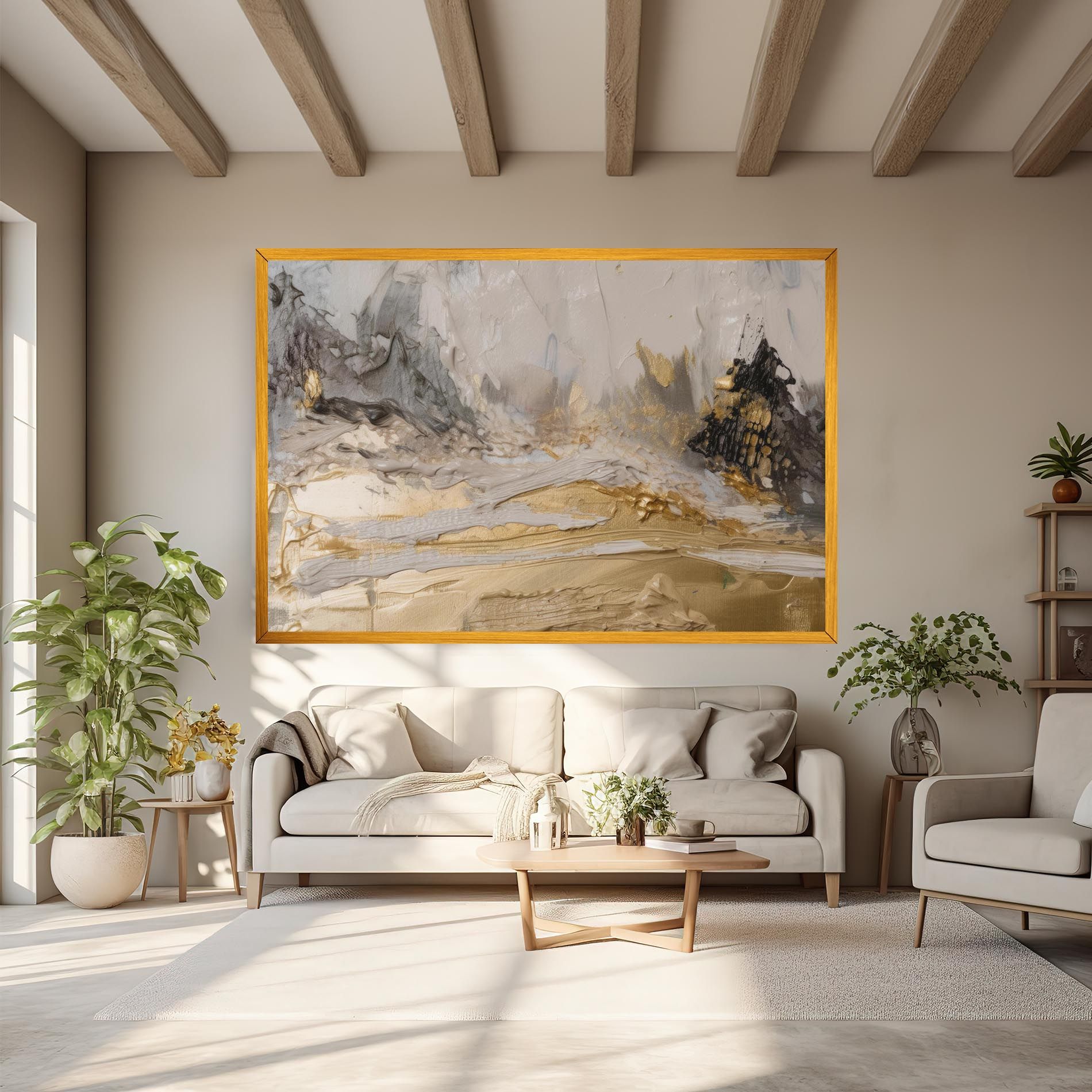 Abstract White Waves mockup 6