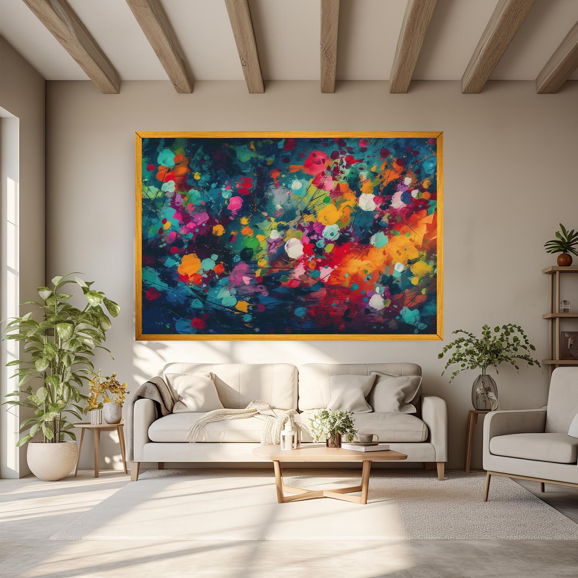 Leinwandbild Colors Blue Background mockup 6