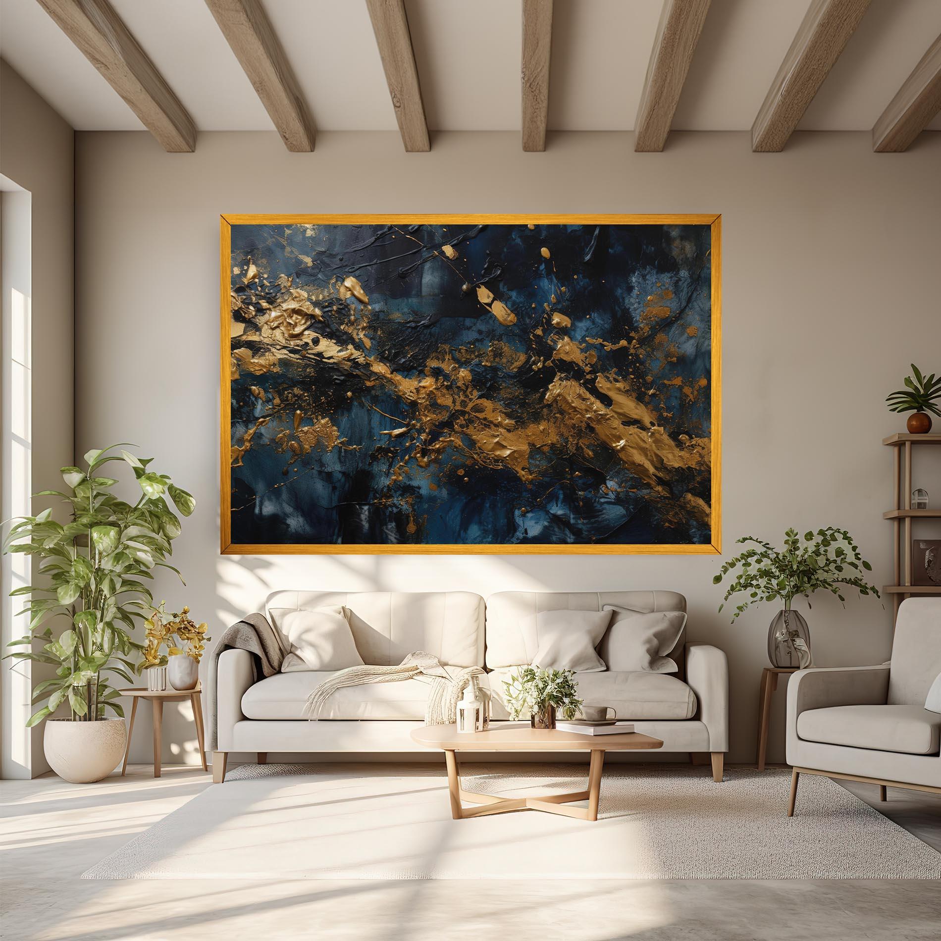 Leinwandbild Gold Explosion mockup 6