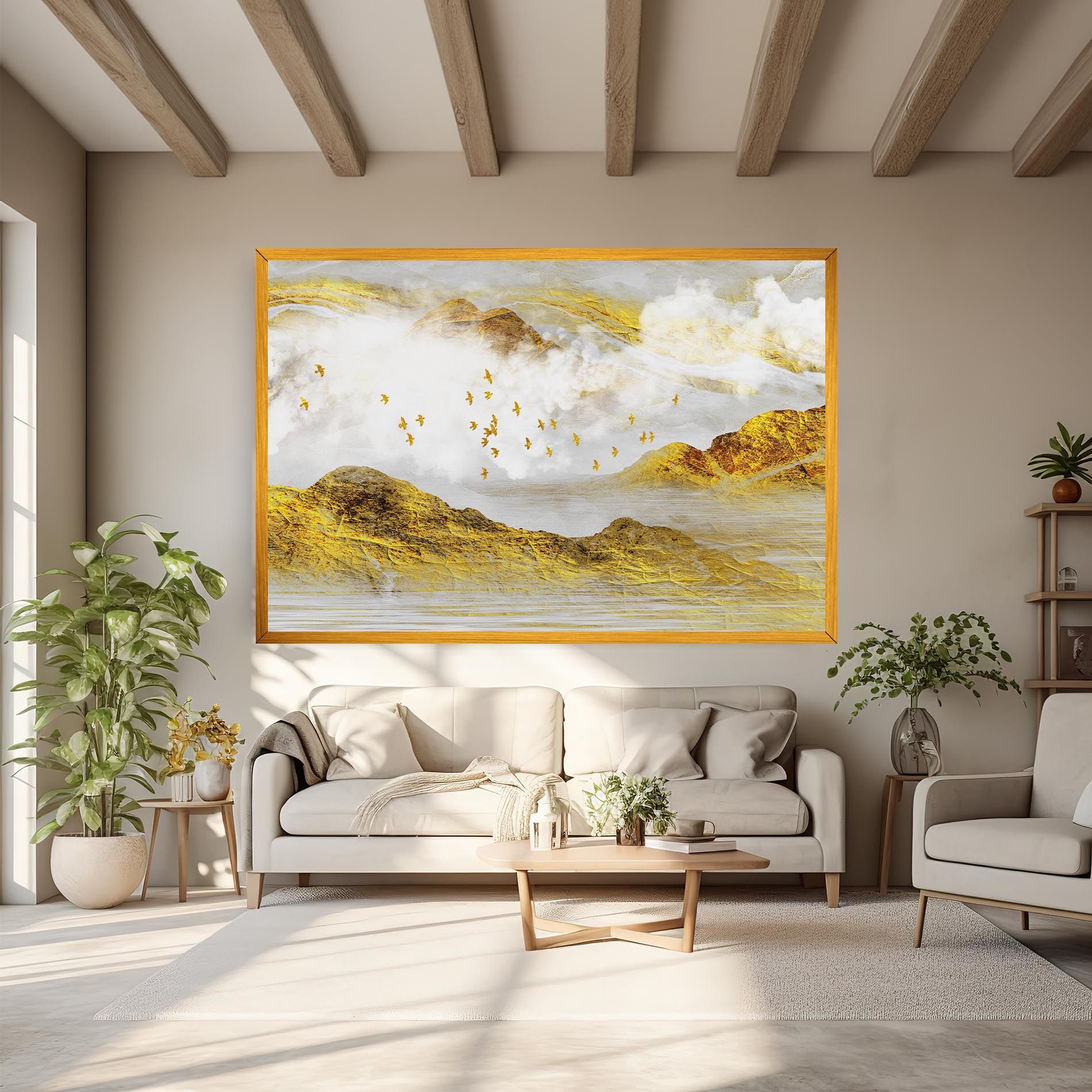 Gold Mountains Abstract mockup 6