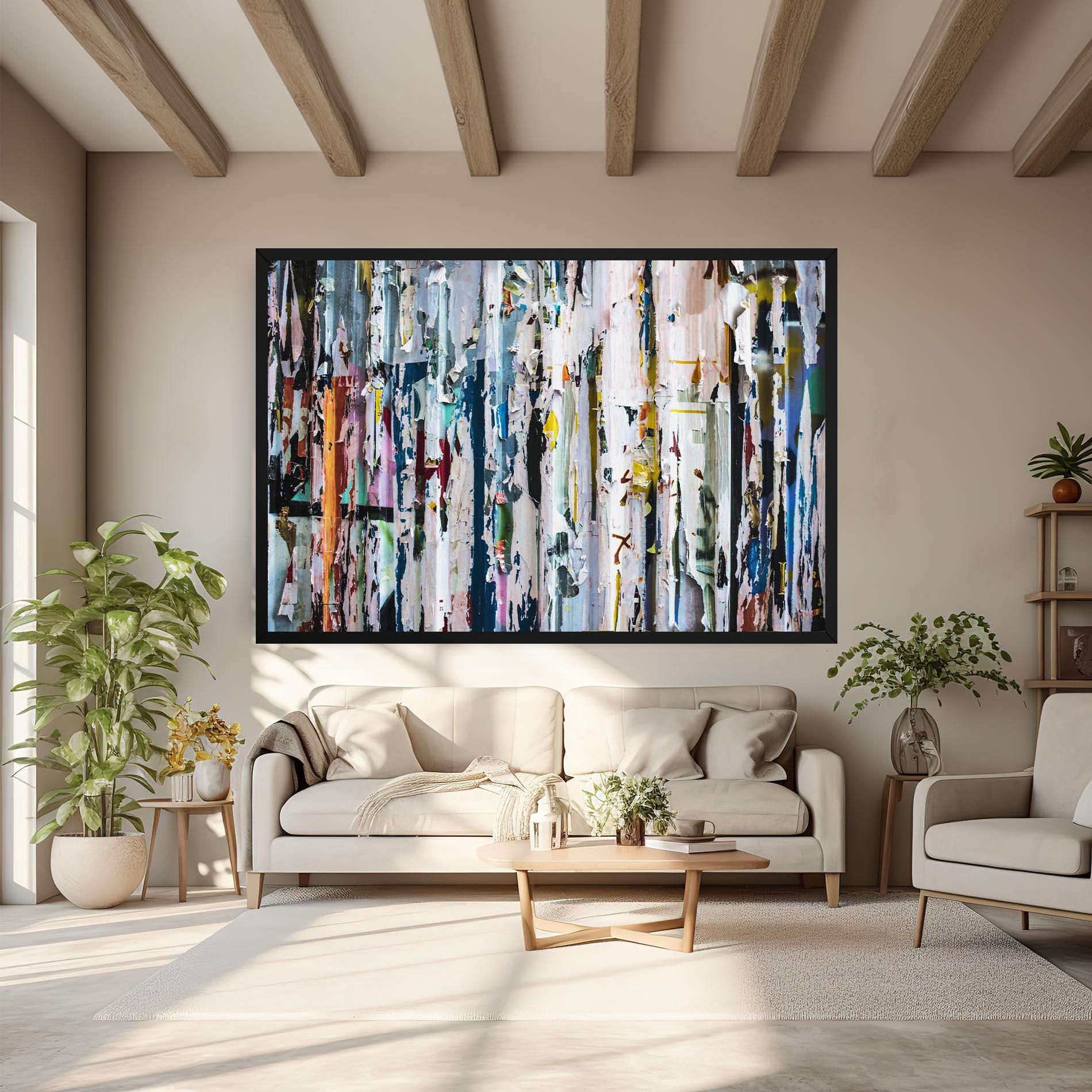 Leinwandbild Abstract Torn Paper mockup 6