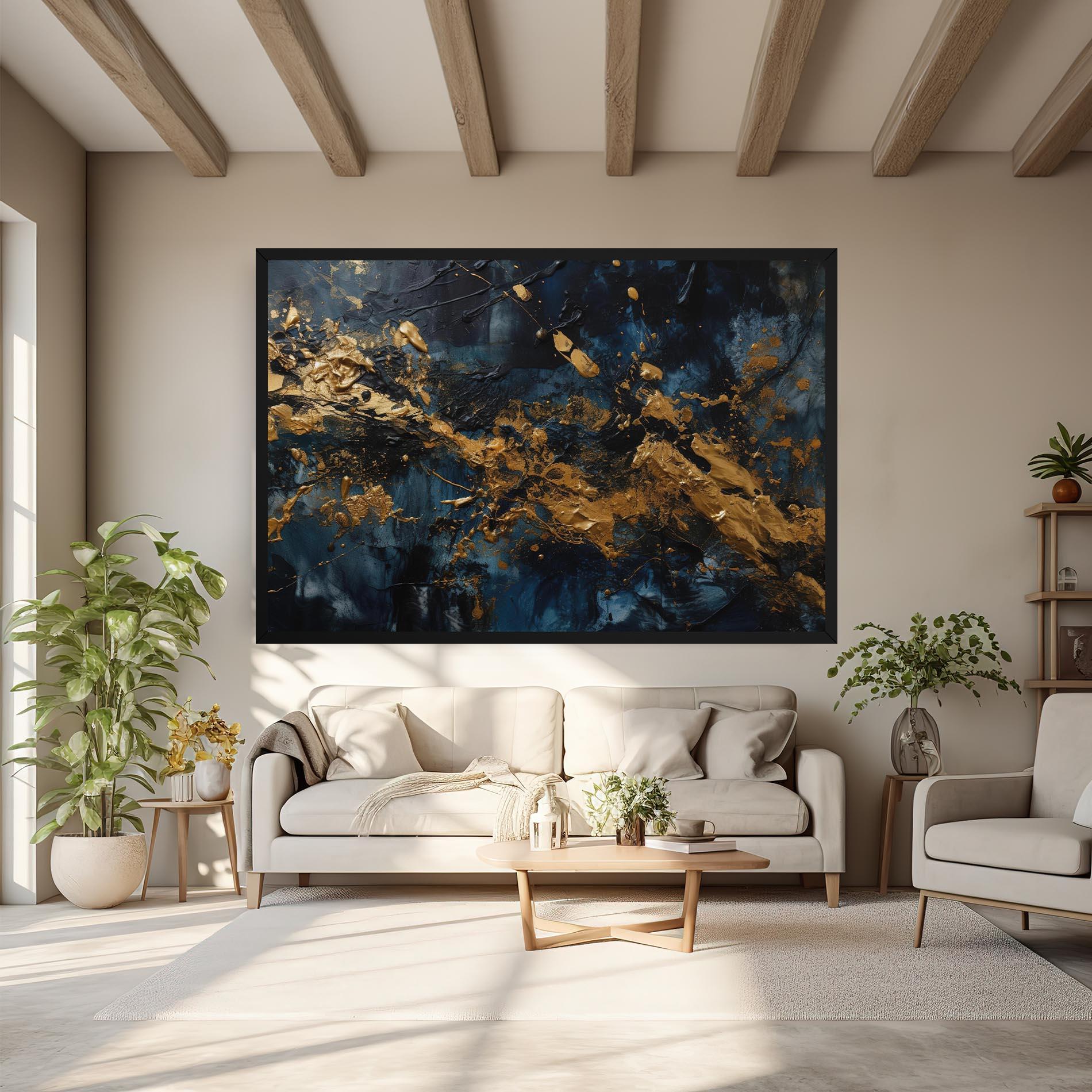 Leinwandbild Gold Explosion mockup 6