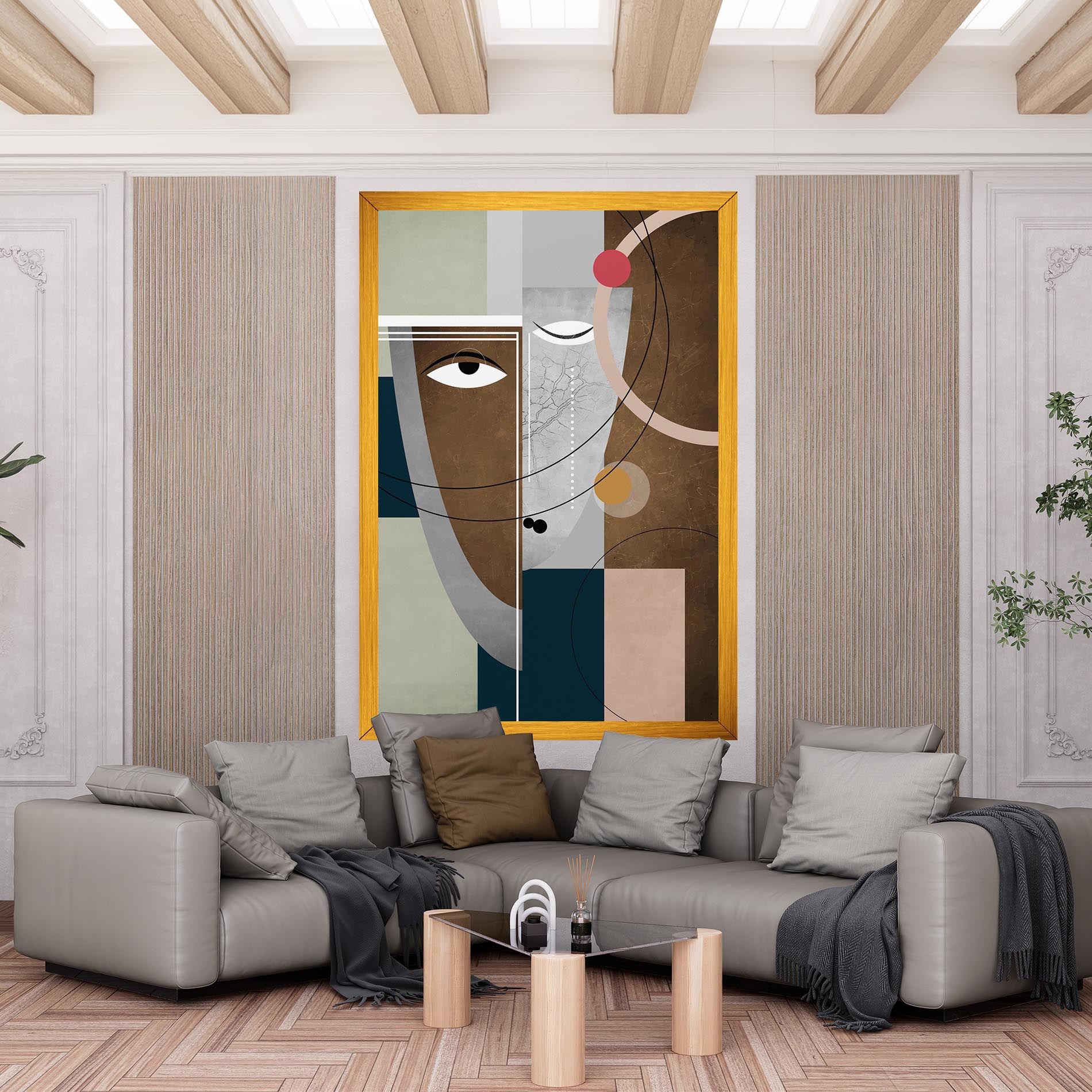 Abstract Brown Face mockup 6