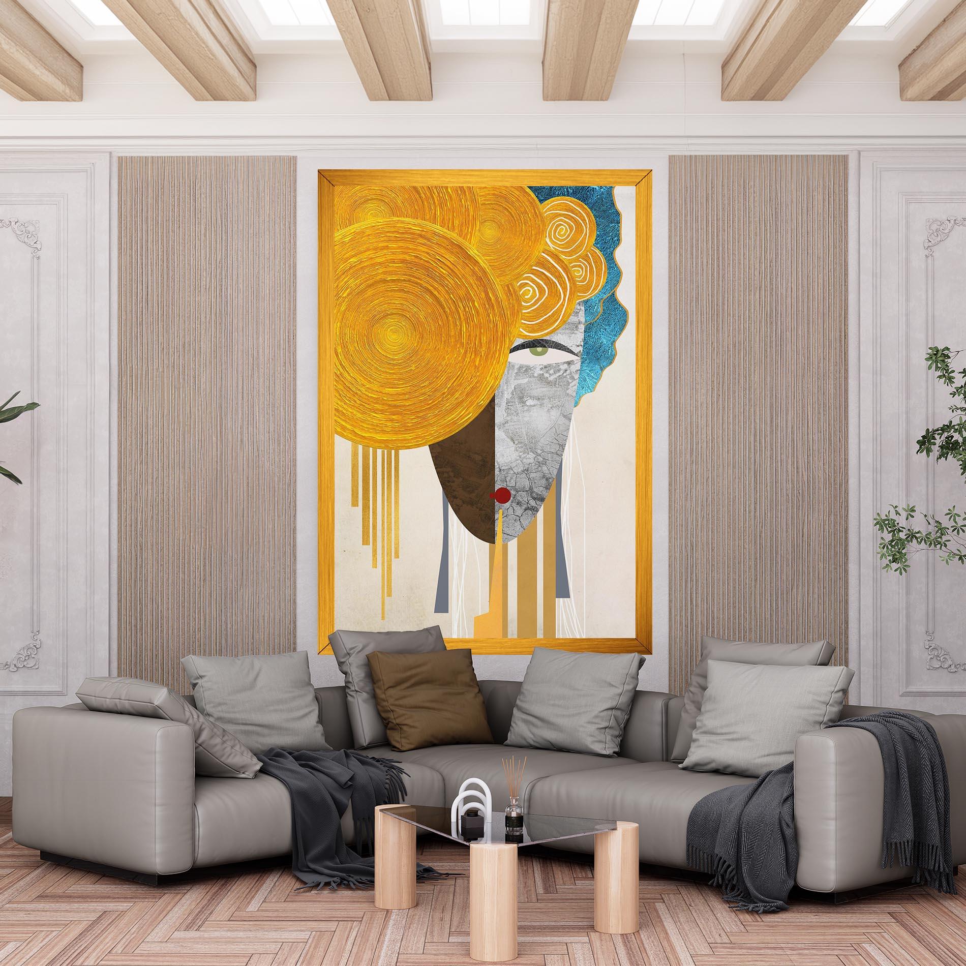 Leinwandbild Abstract Grey Face 1 mockup 6