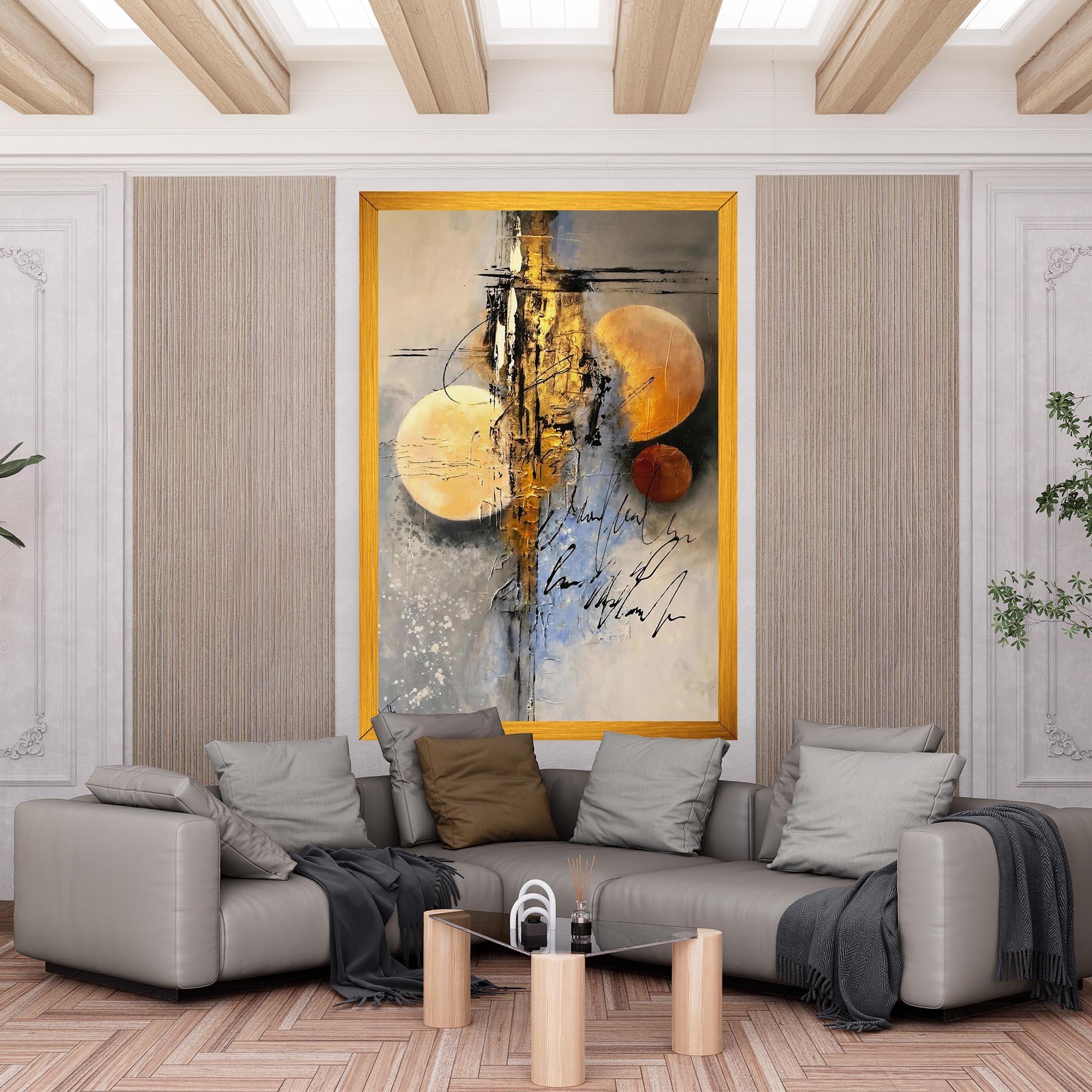 Leinwandbild Abstract Moons mockup 6