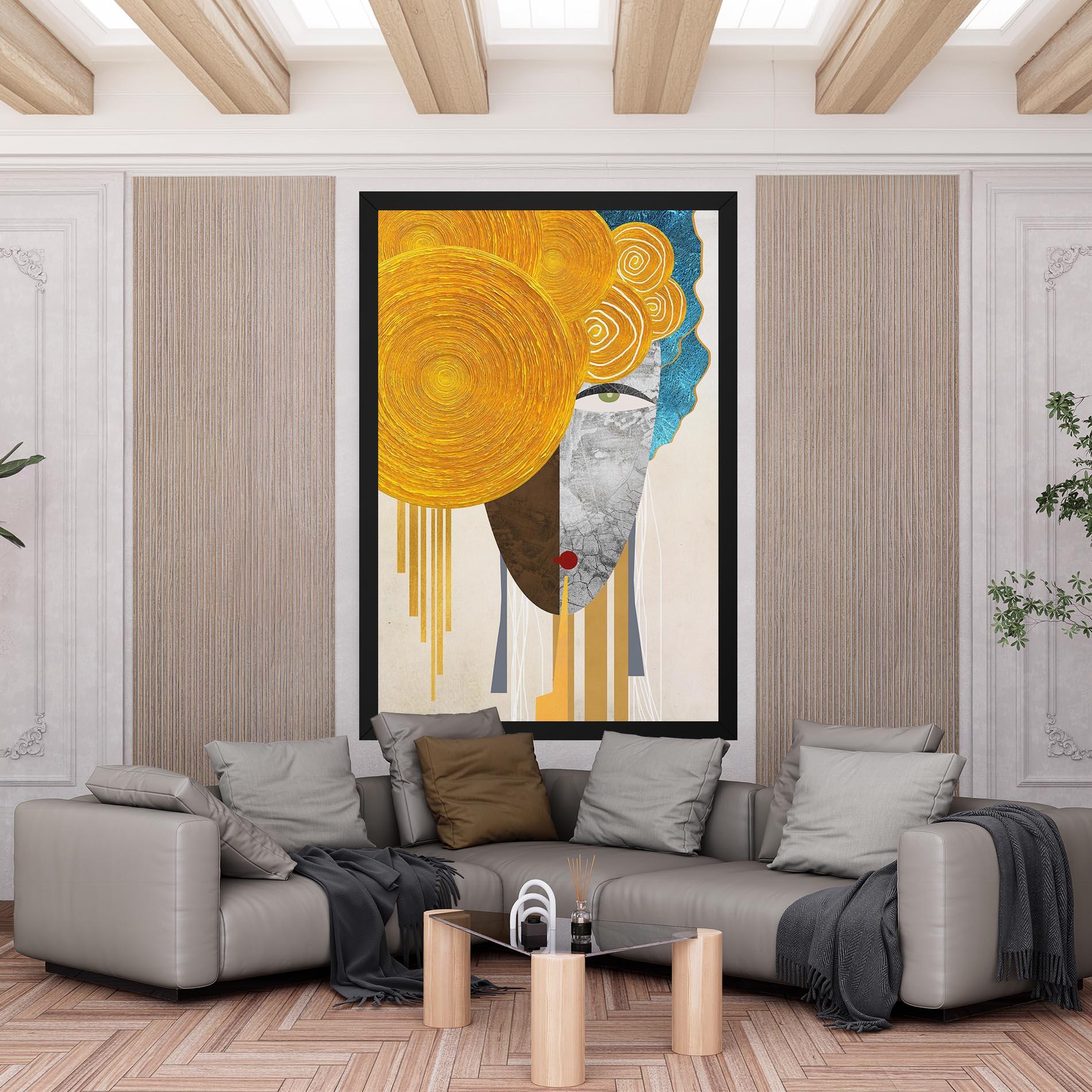 Leinwandbild Abstract Grey Face 1 mockup 6