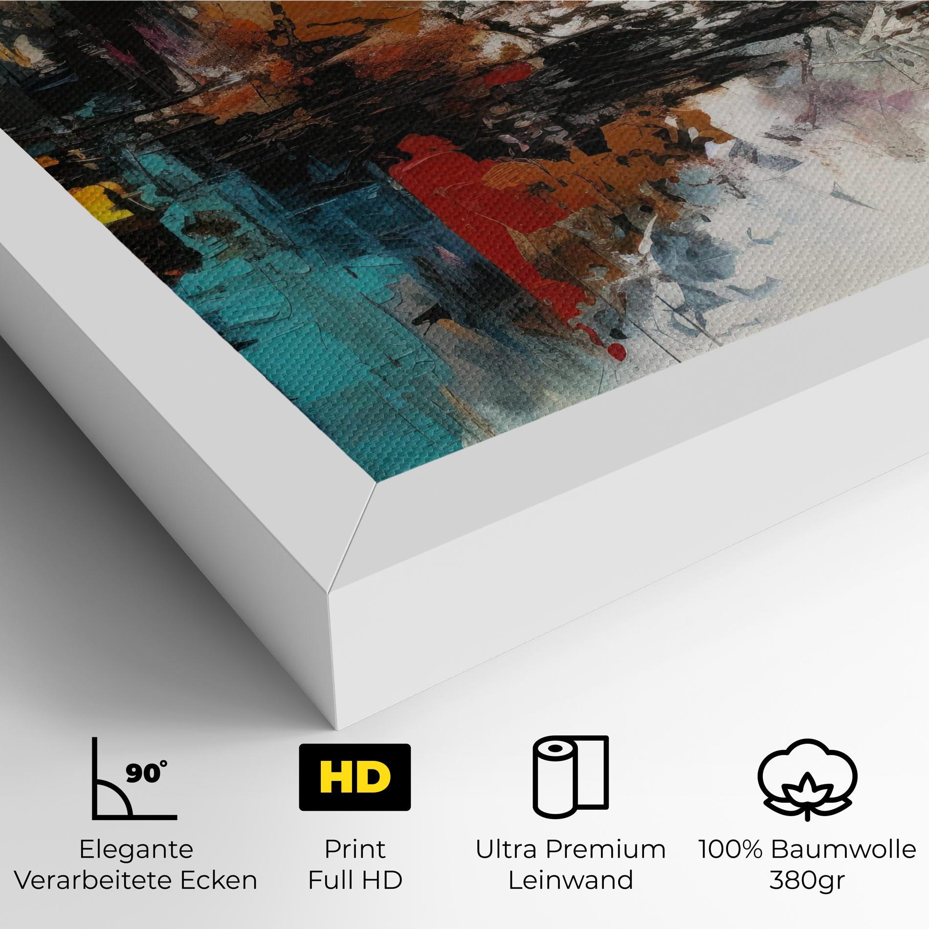 Leinwandbild Abstract City Painting mockup 4