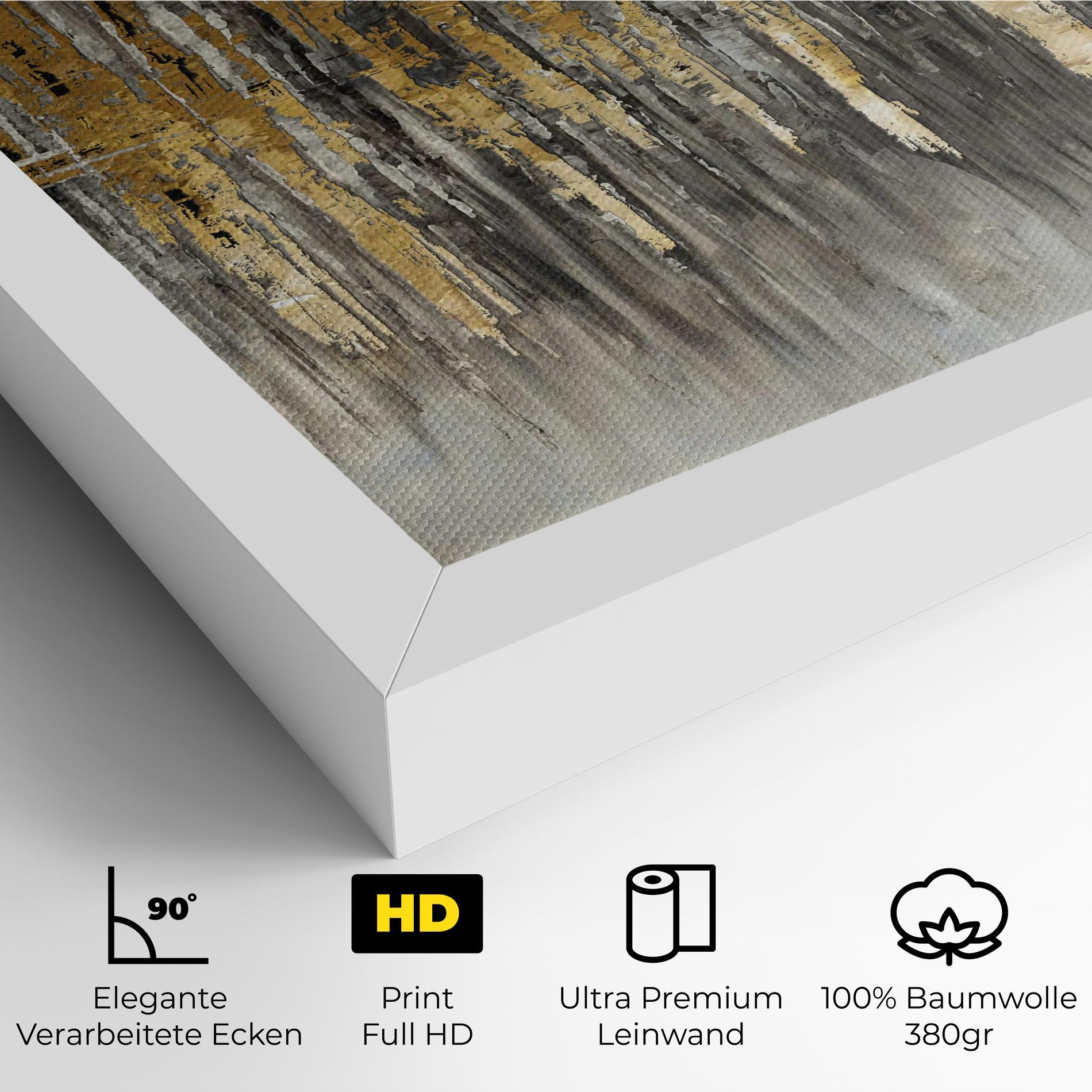 Leinwandbild Acrylic Silver Paint mockup 4