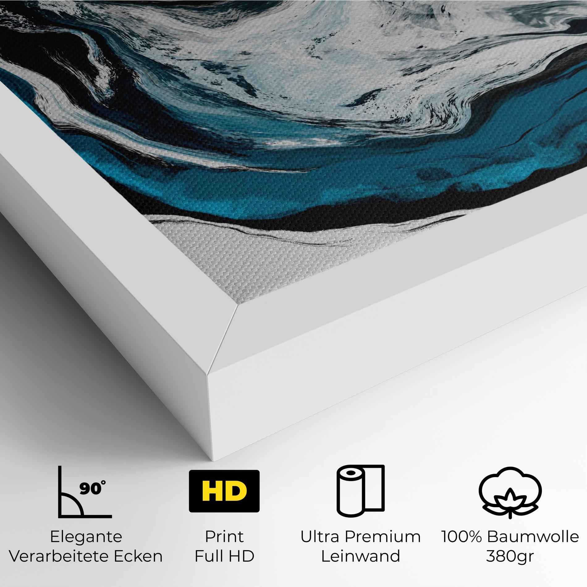 Leinwandbild Beautiful Abstract Wave mockup 4