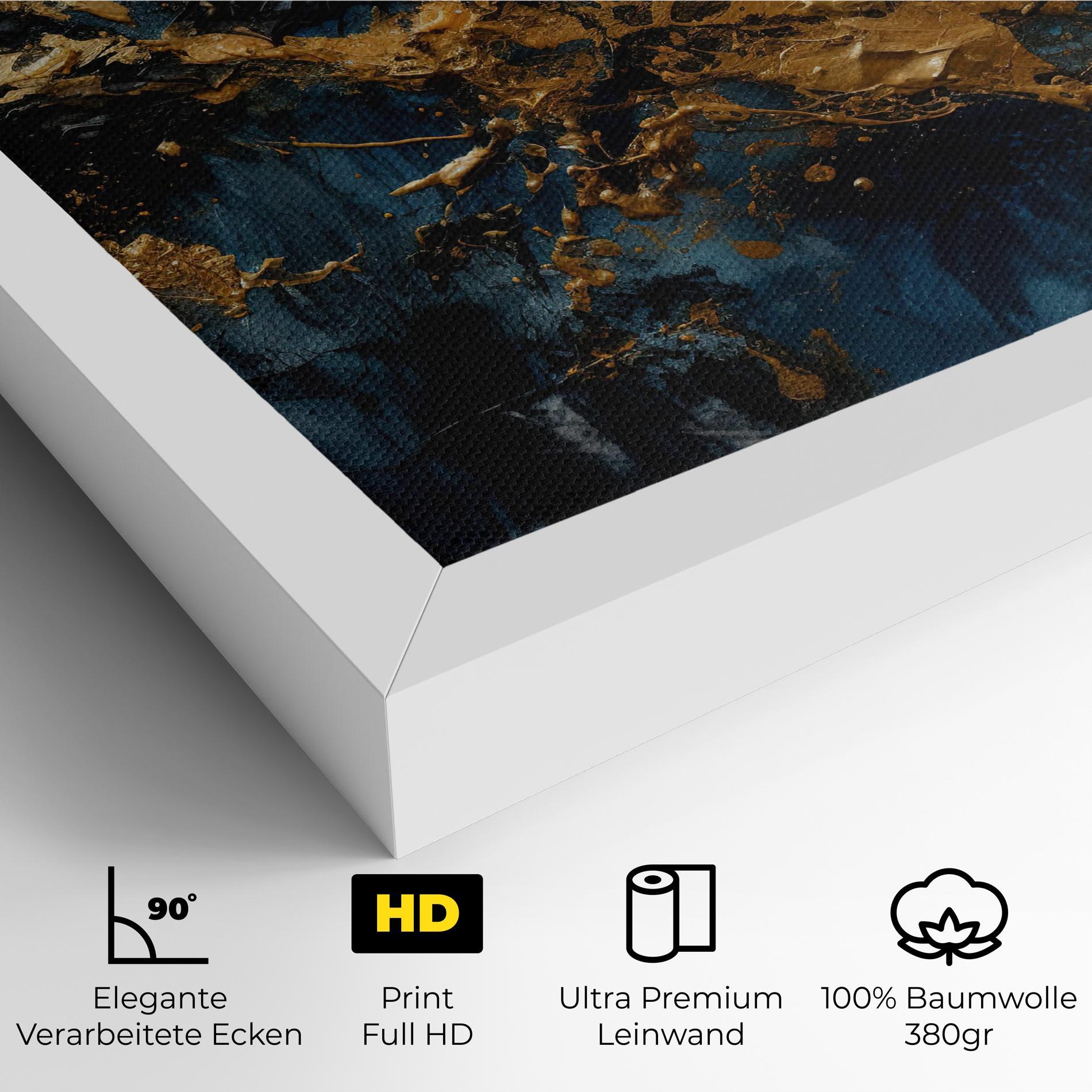 Leinwandbild Gold Explosion mockup 4