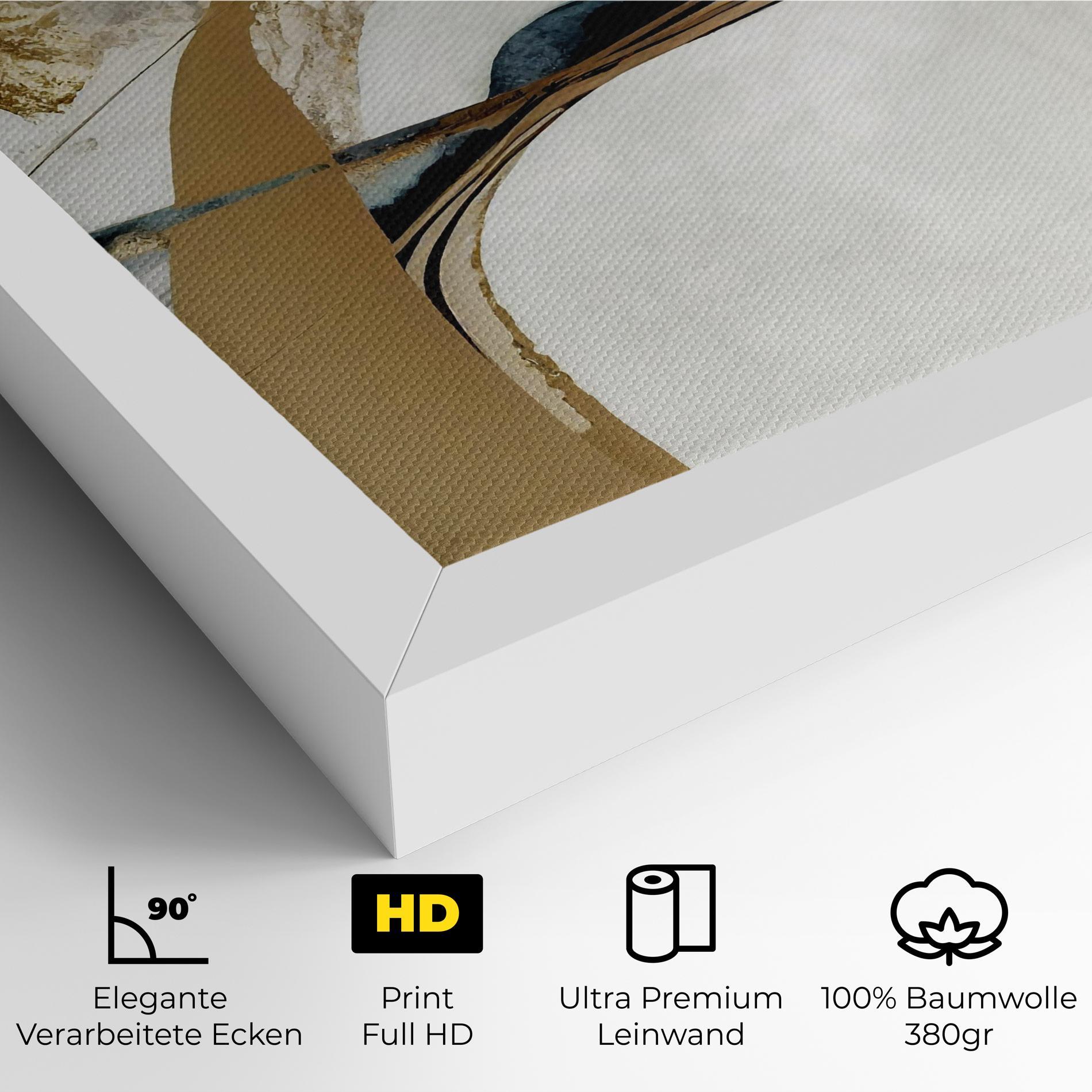 Leinwandbild Golden Blue Marble mockup 4