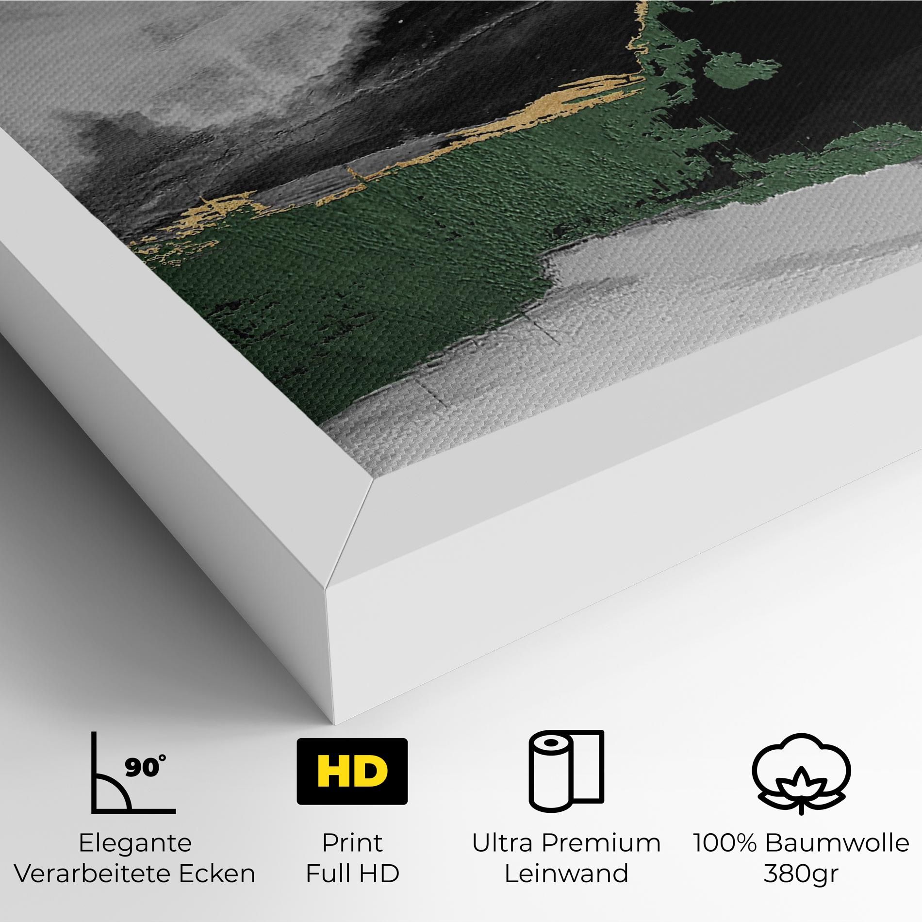 Grey With Green Painting mockup 4