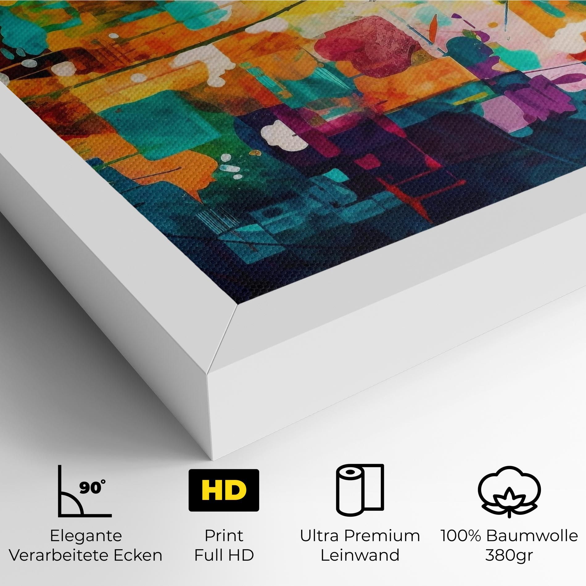 Vibrant Colors On Blue Background mockup 4