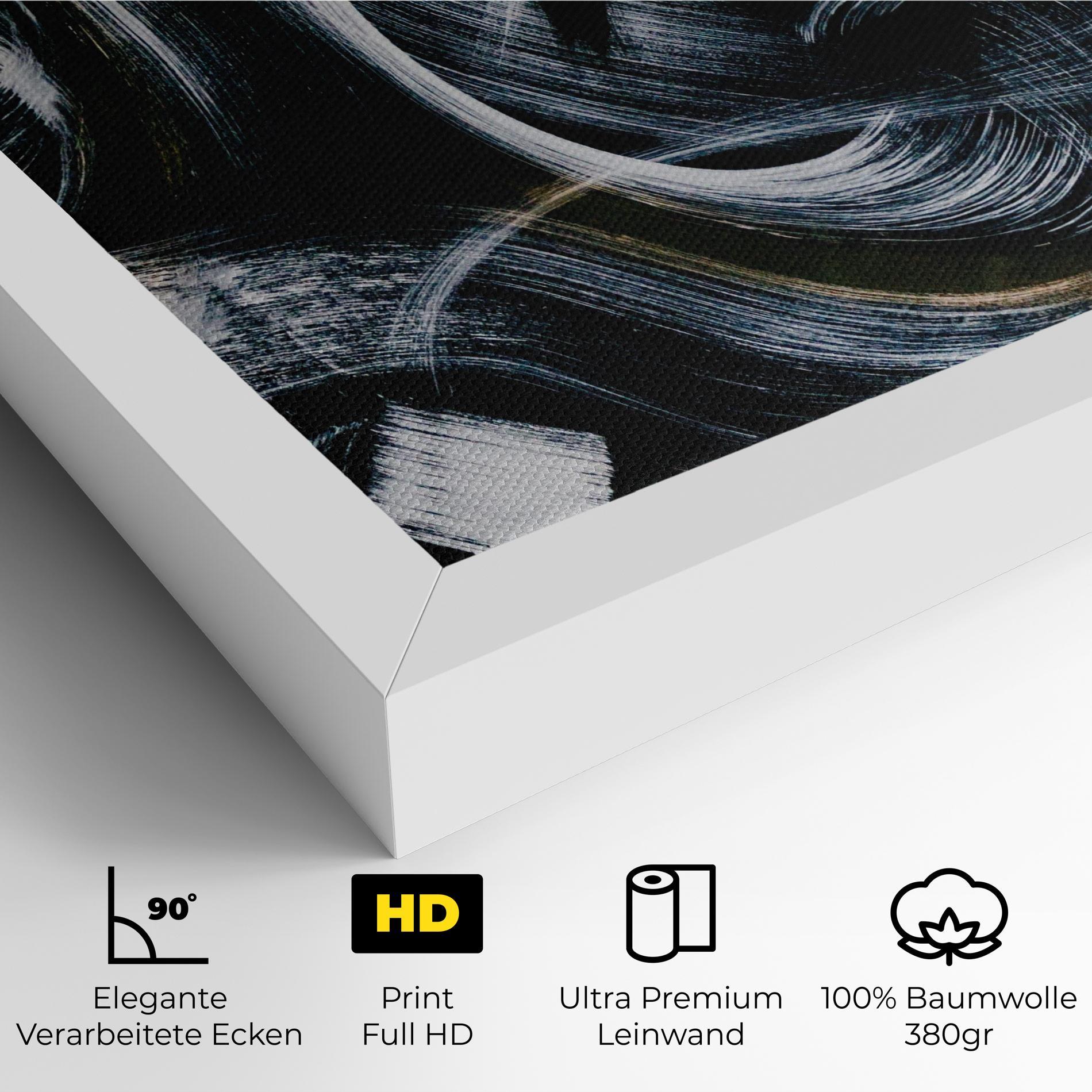 Leinwandbild White Brush Lines mockup 4