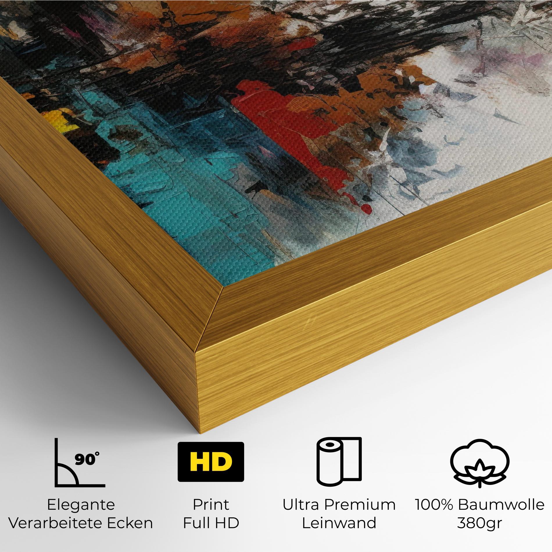 Leinwandbild Abstract City Painting mockup 4