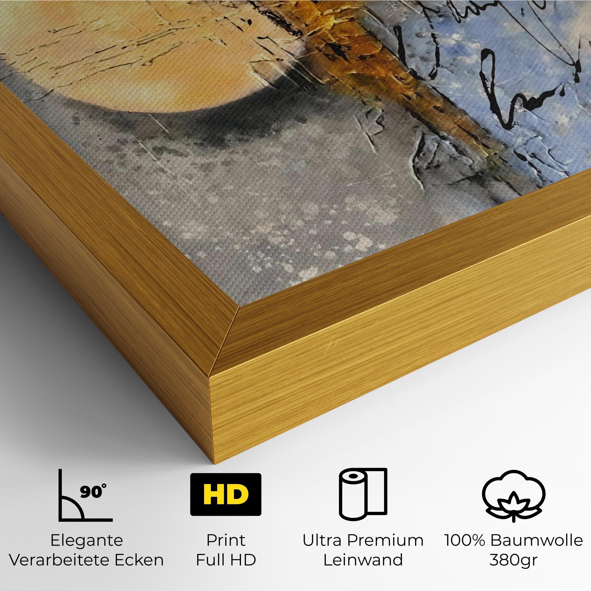 Leinwandbild Abstract Moons mockup 4