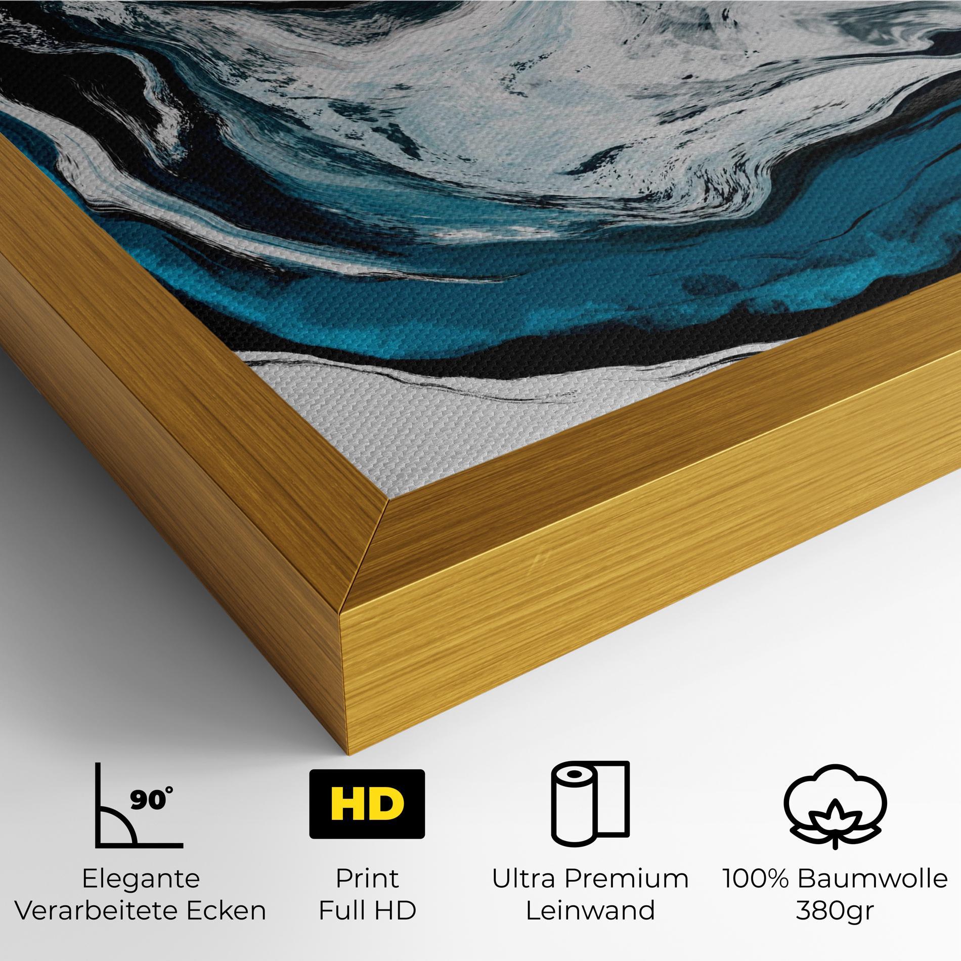 Leinwandbild Beautiful Abstract Wave mockup 4