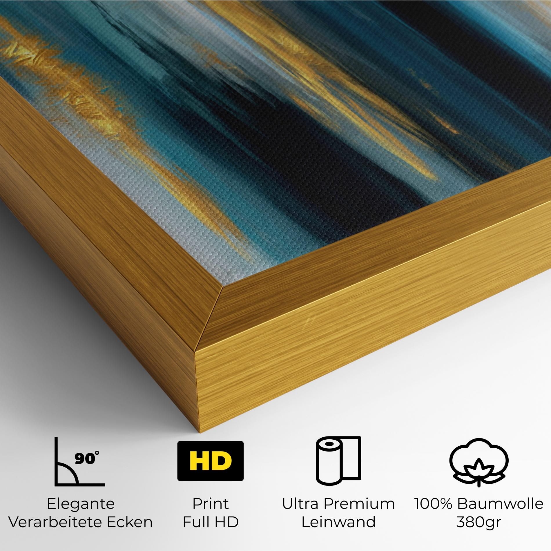 Golden Black Blue Art mockup 4