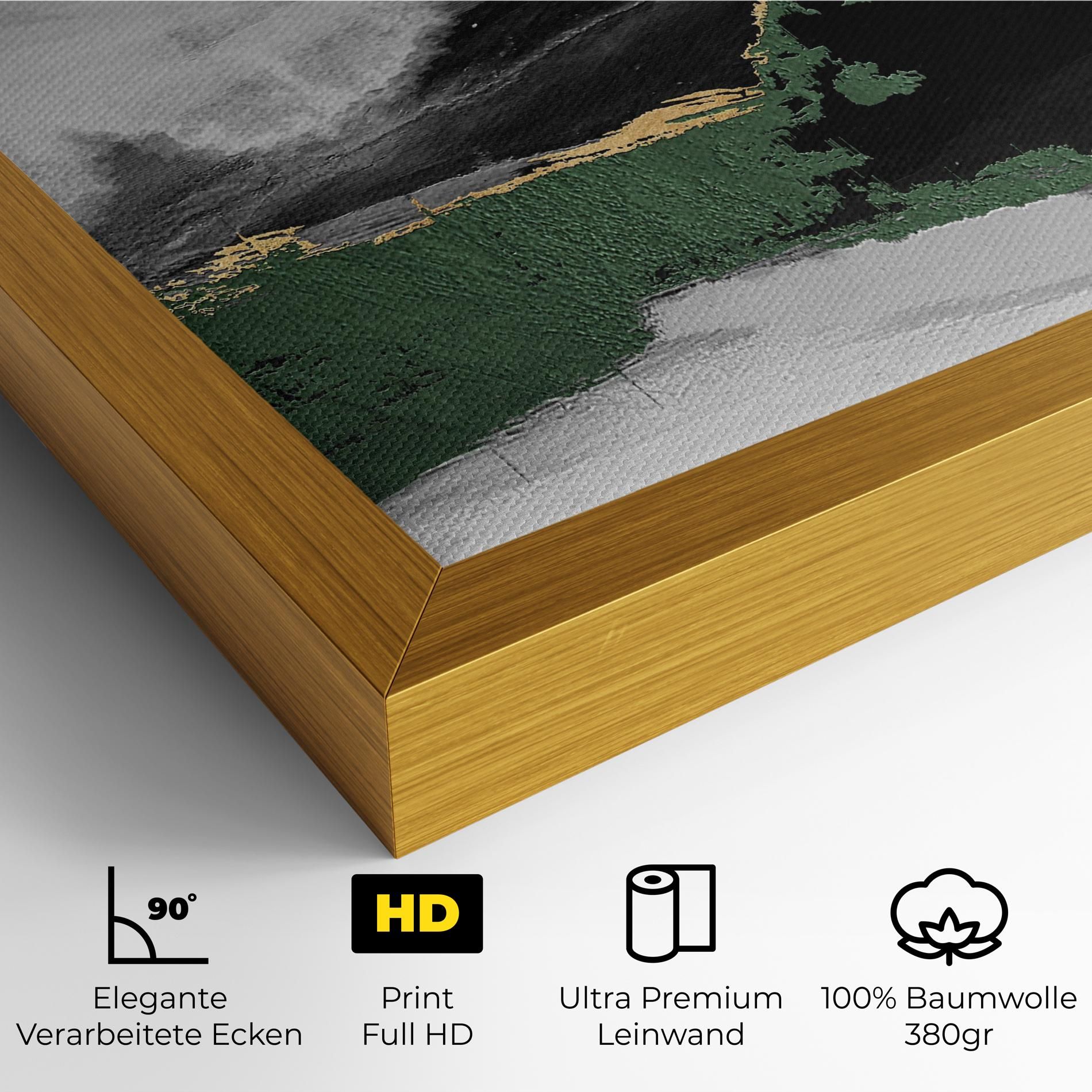 Grey With Green Painting mockup 4