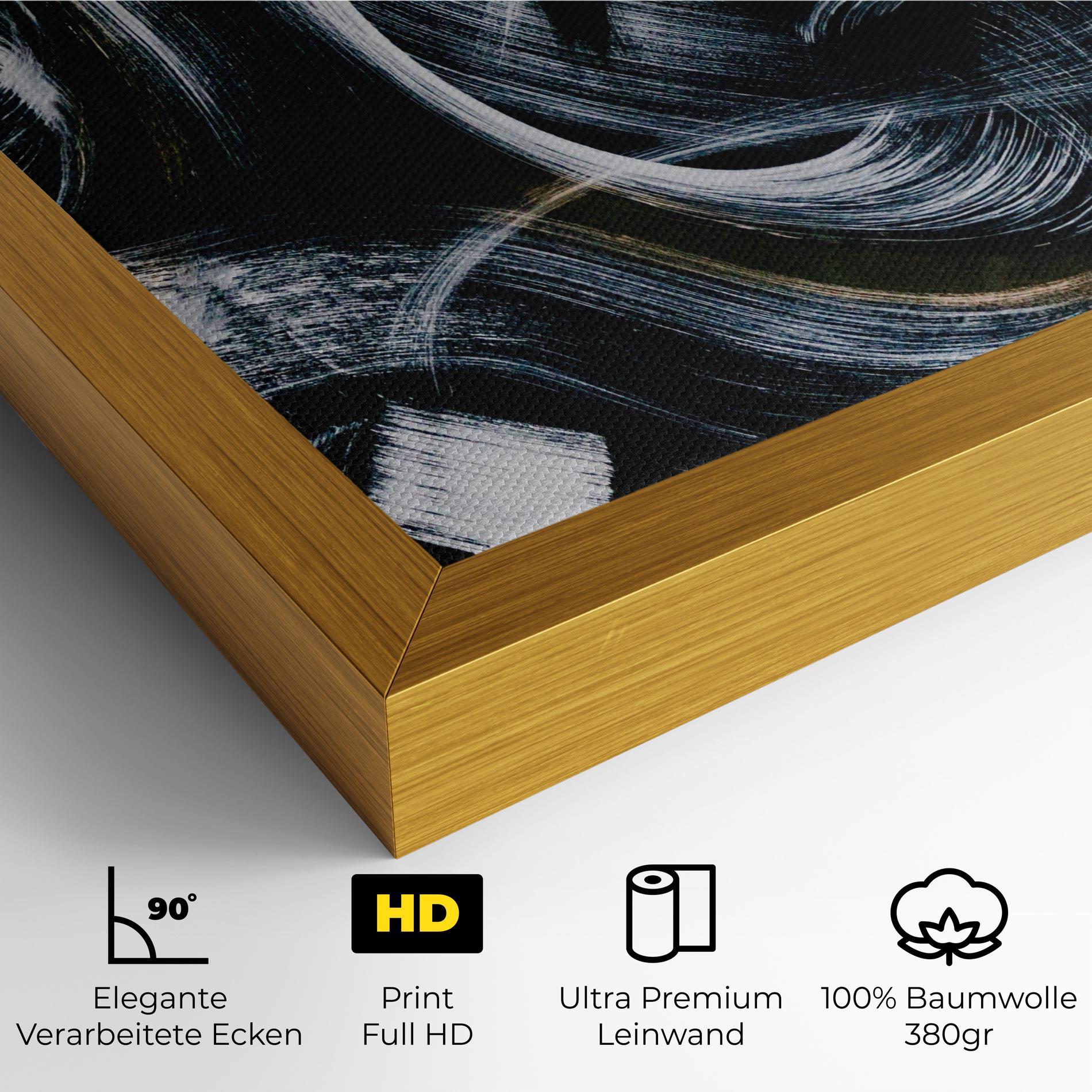Leinwandbild White Brush Lines mockup 4