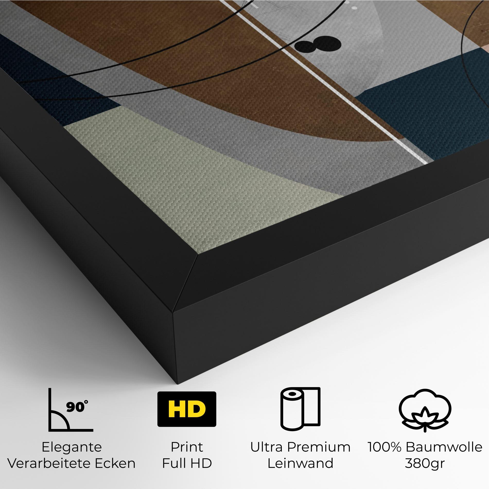 Leinwandbild Abstract Brown Face mockup 4