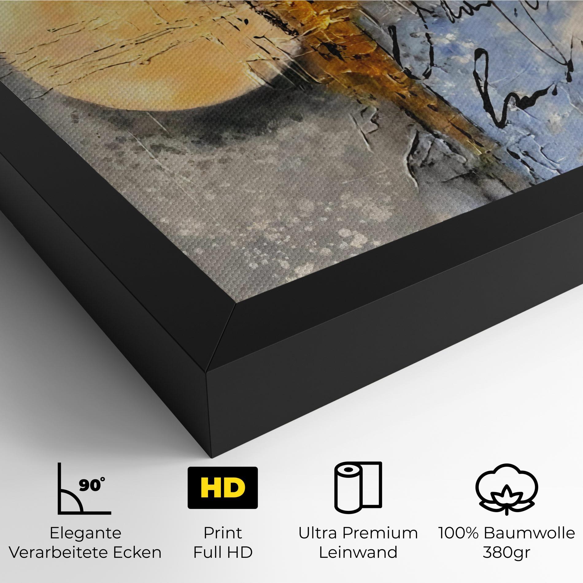 Leinwandbild Abstract Moons mockup 4