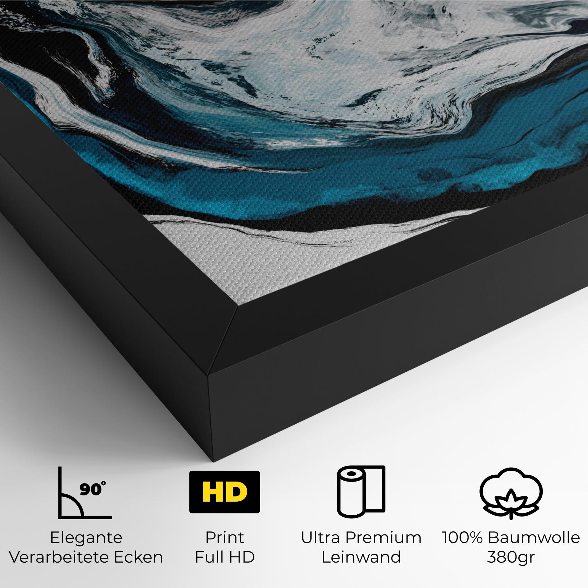 Leinwandbild Beautiful Abstract Wave mockup 4