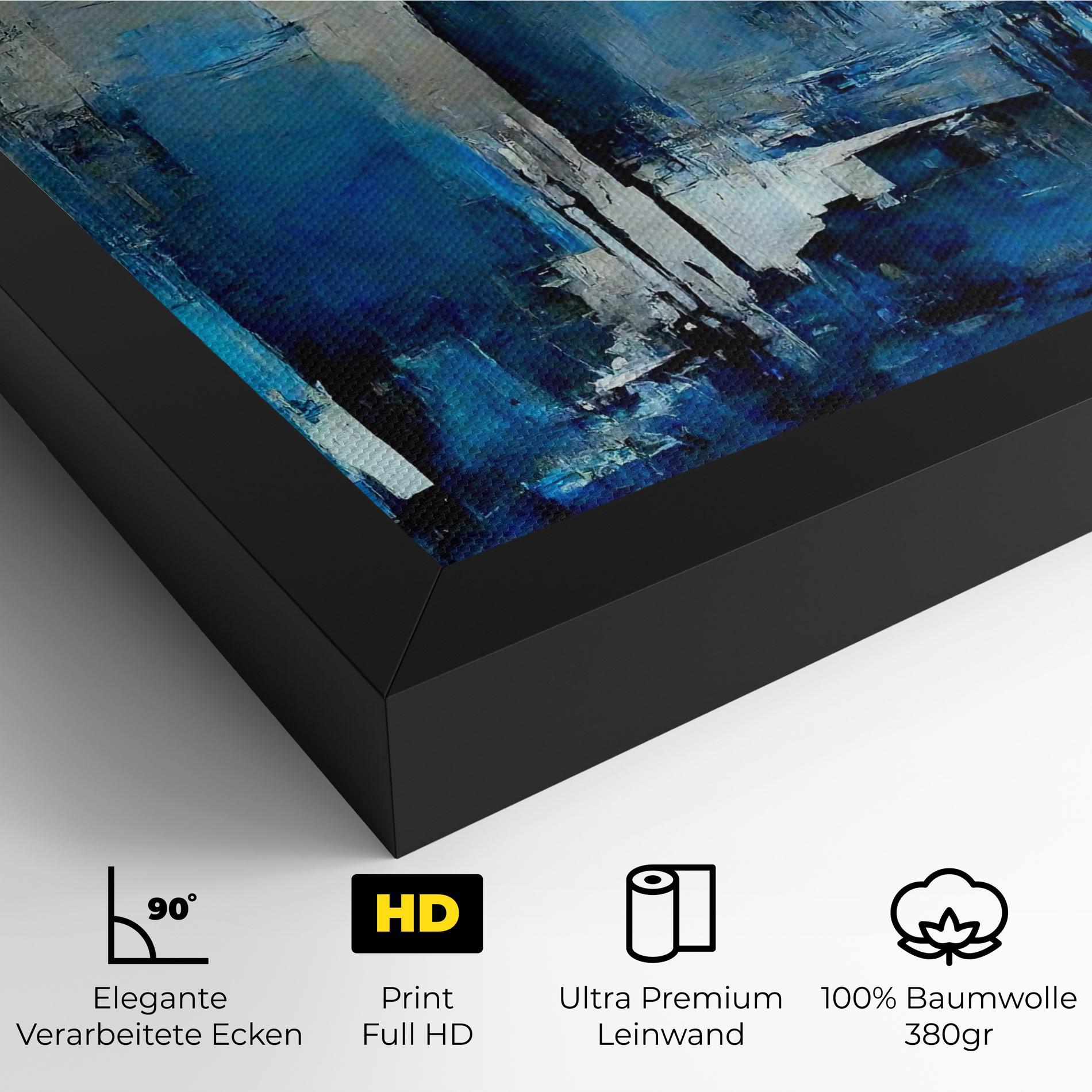 Leinwandbild Blue Gray Color mockup 4