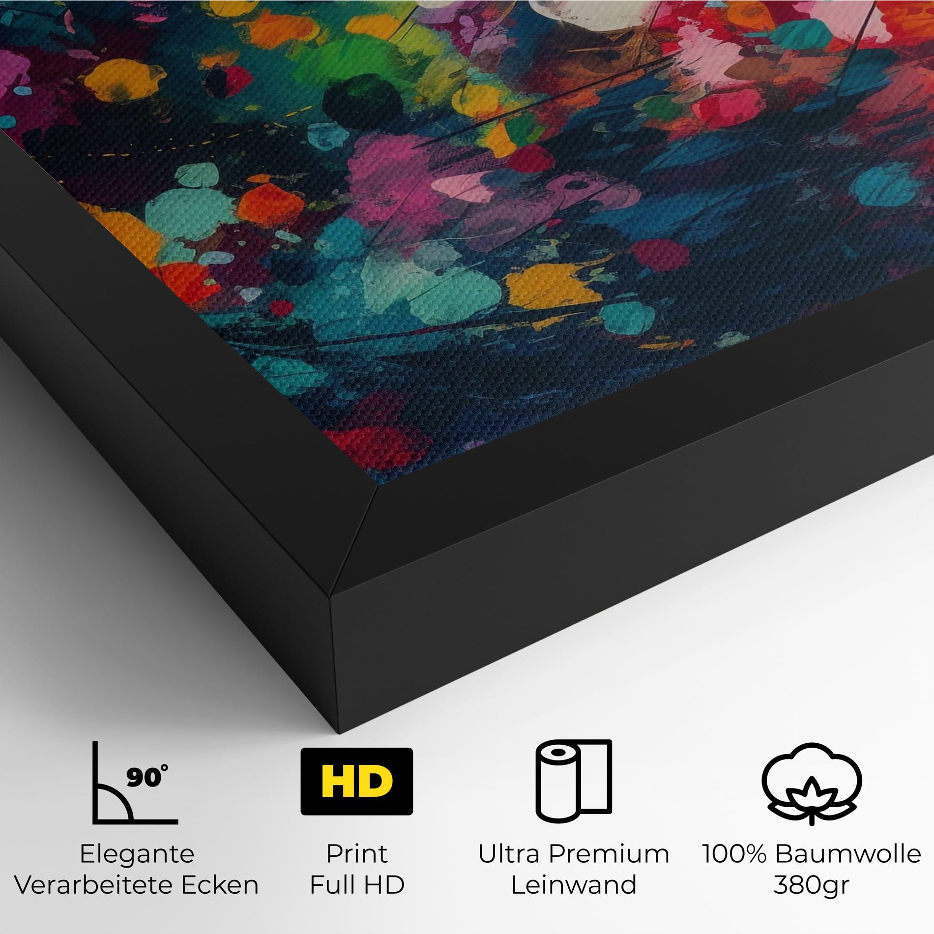 Leinwandbild Colors Blue Background mockup 4