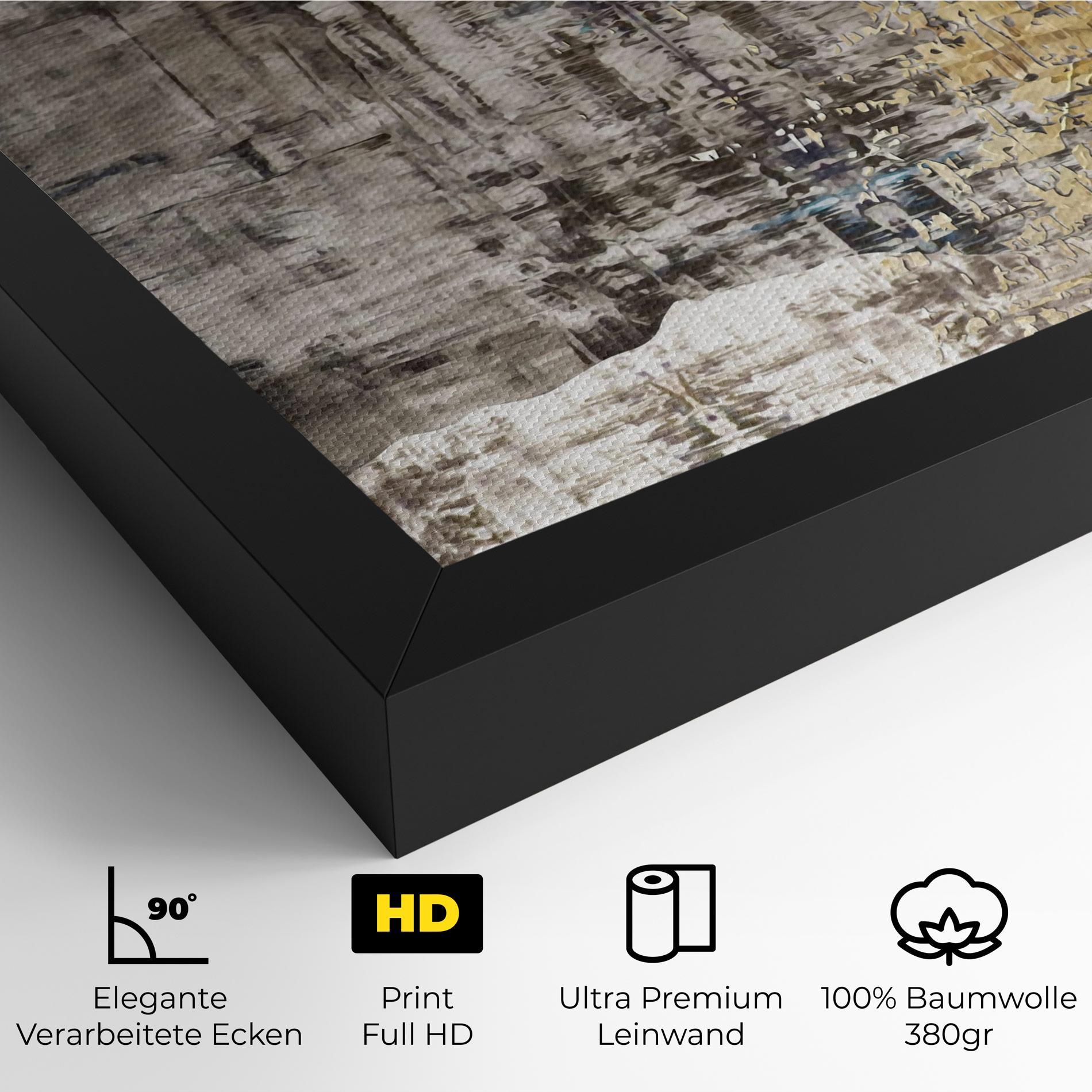 Leinwandbild Gold Oil Paint mockup 4