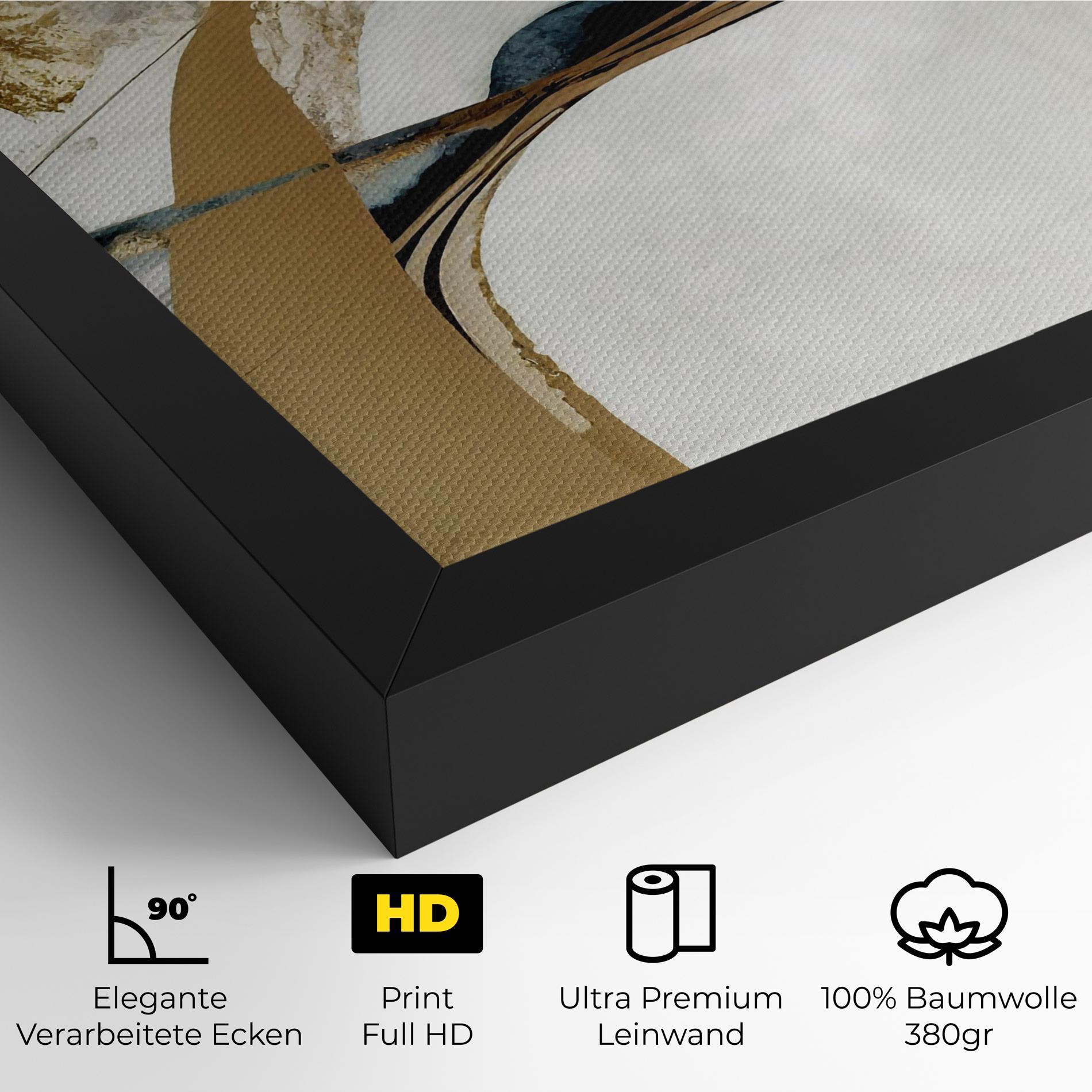 Leinwandbild Golden Blue Marble mockup 4