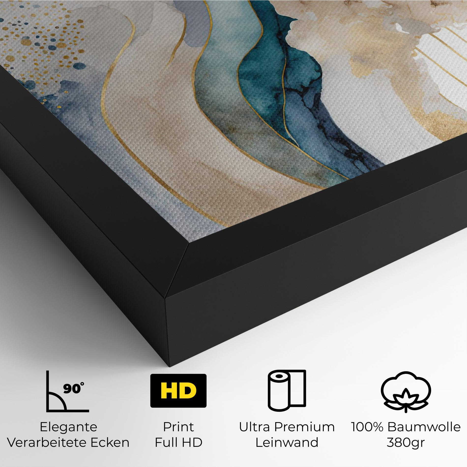 Leinwandbild Light Blue Waves mockup 4