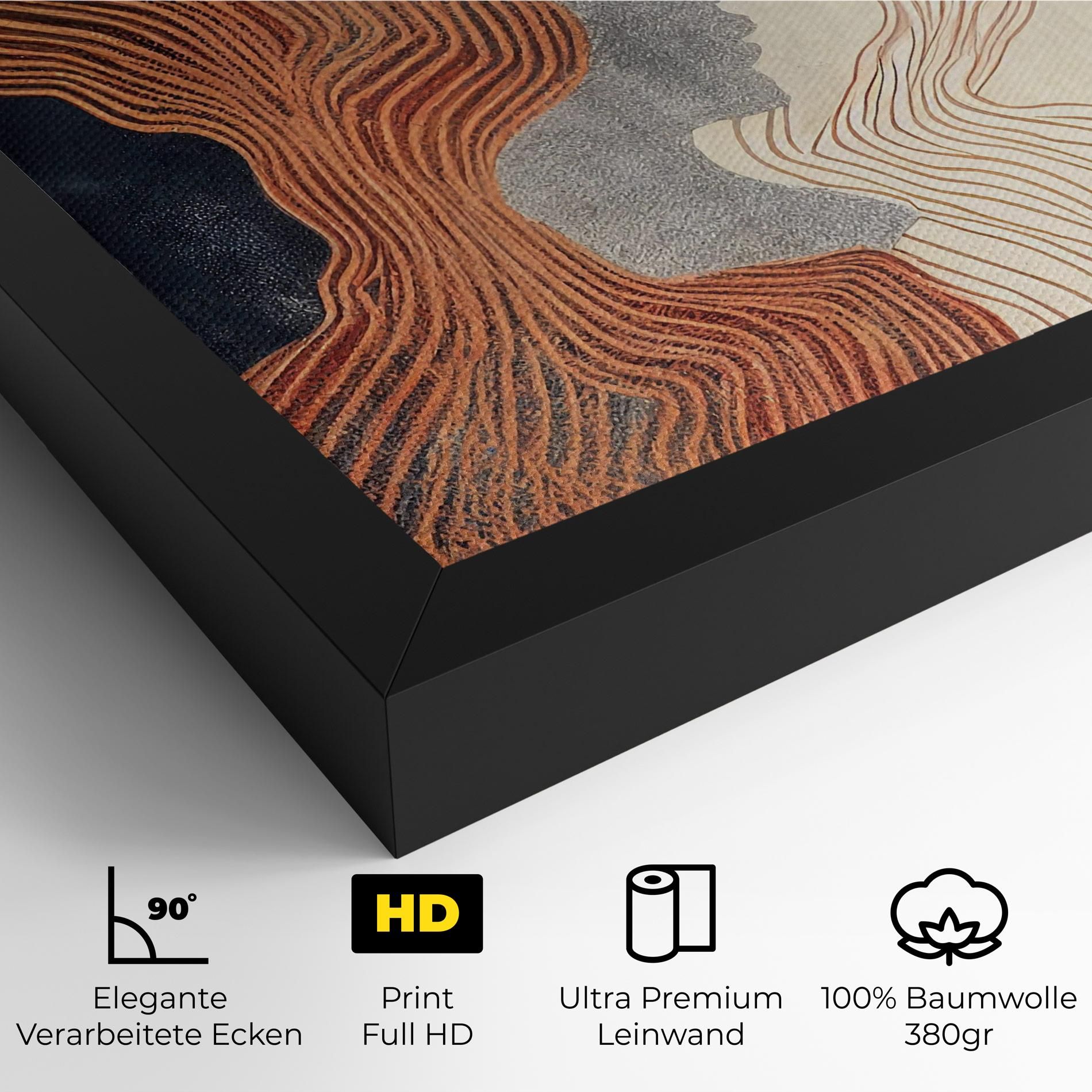 Orange Lines On Blue mockup 4