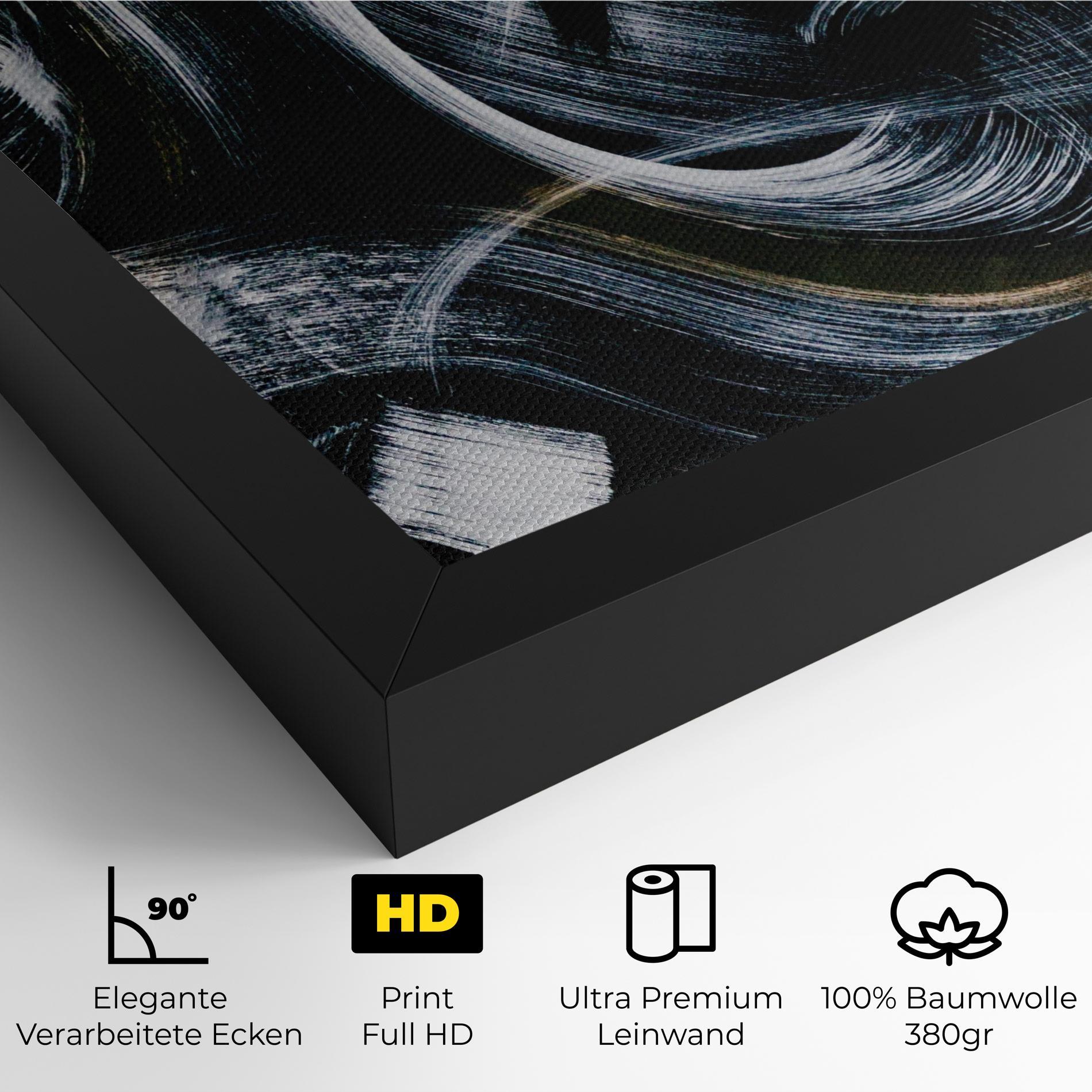 Leinwandbild White Brush Lines mockup 4