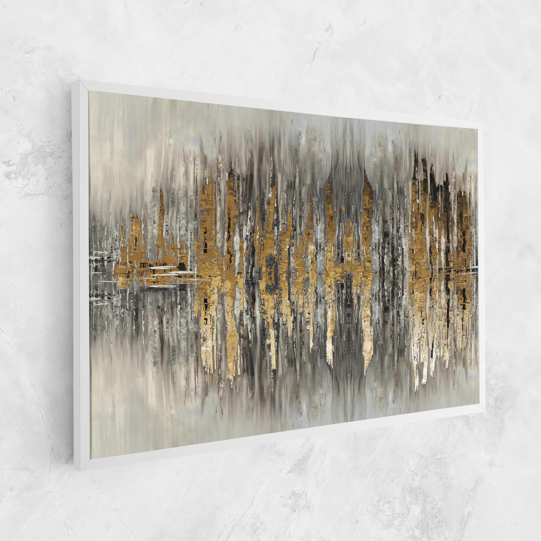 Leinwandbild Acrylic Silver Paint mockup 1