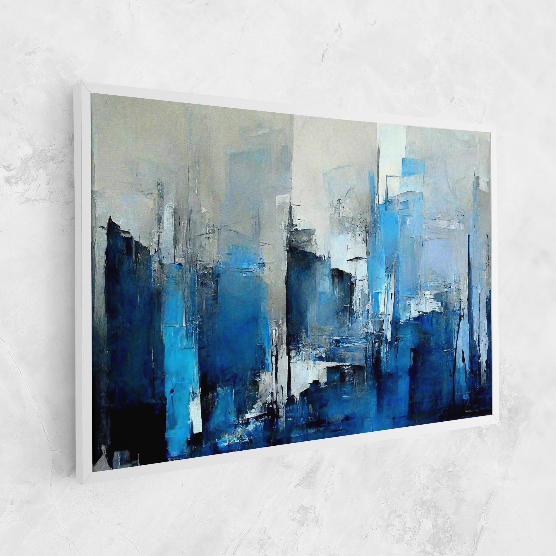 Leinwandbild Blue Gray Color mockup 1