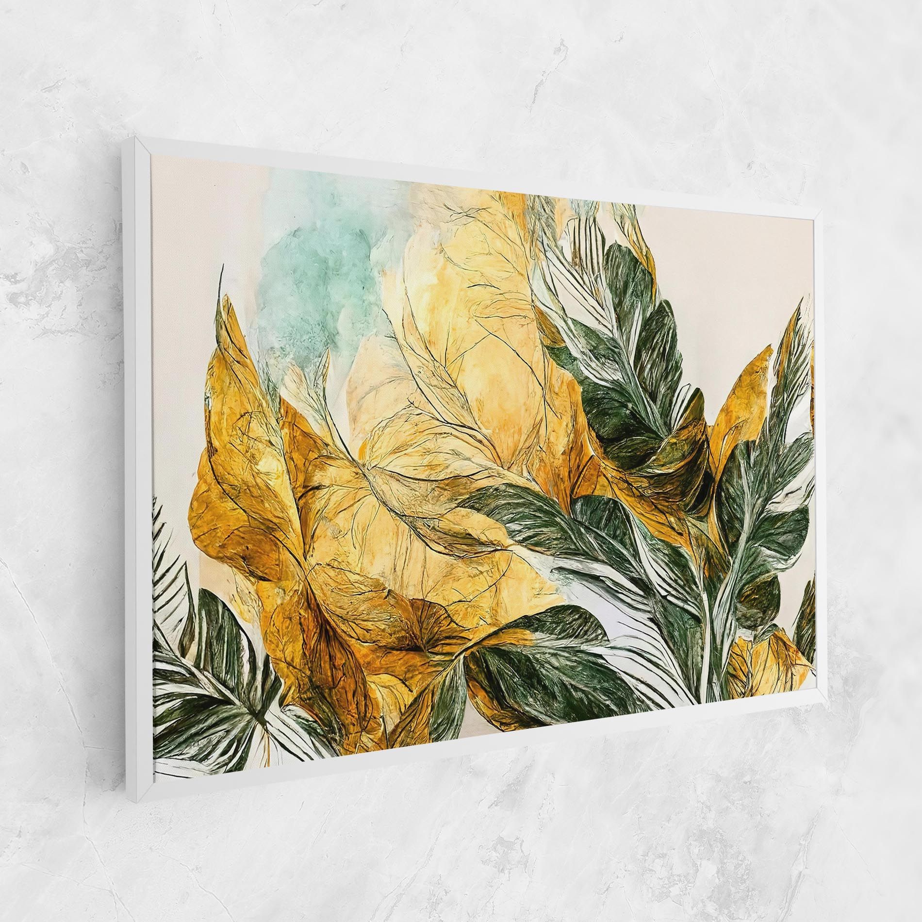 Gold And Green Leafes mockup 1