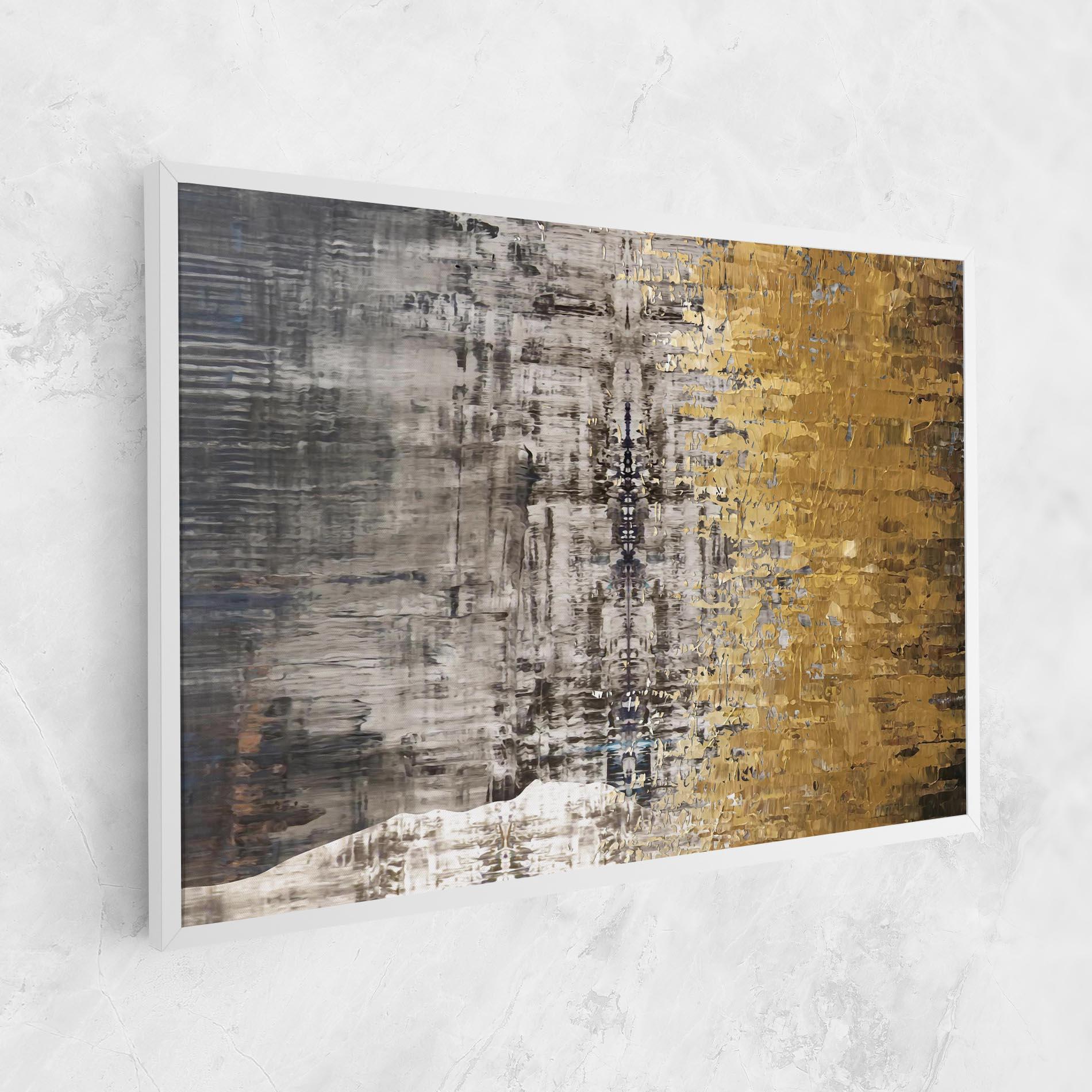 Leinwandbild Gold Oil Paint mockup 1